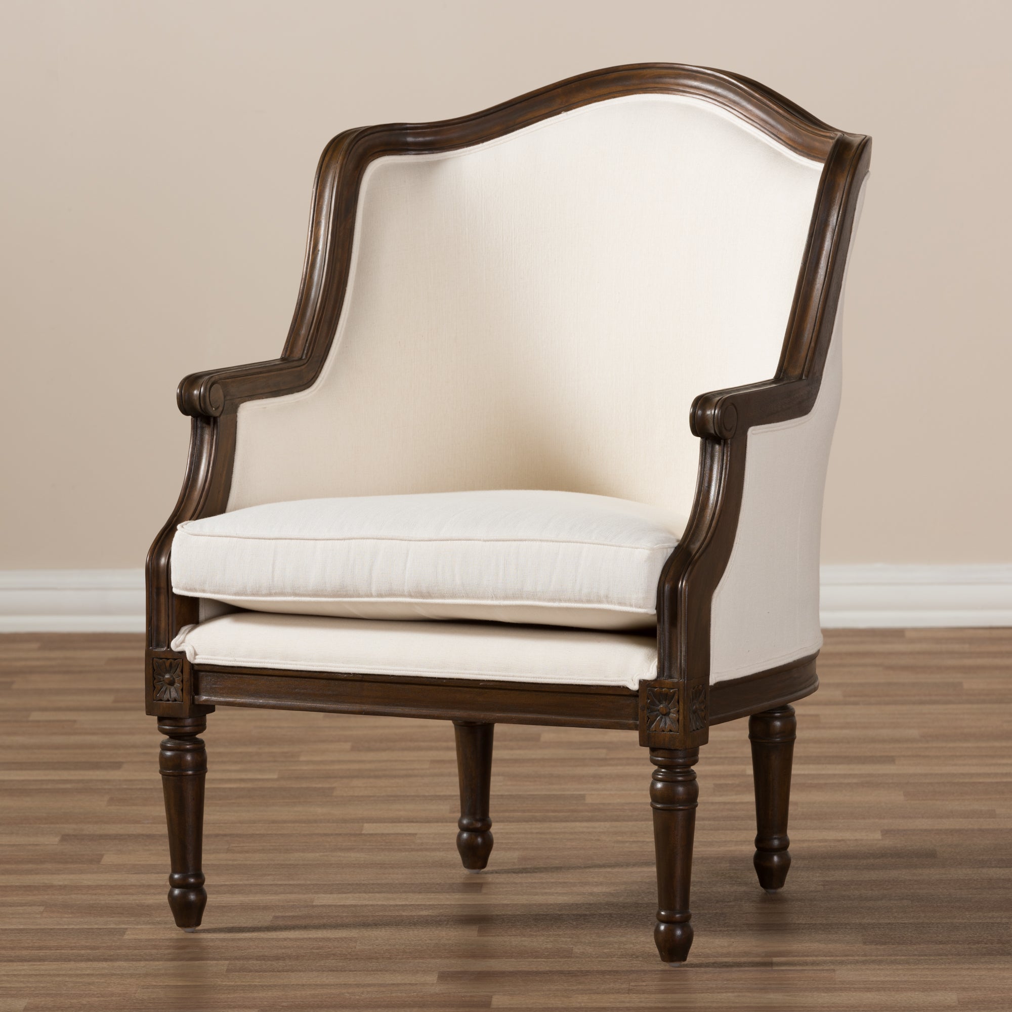 Baxton Studio Charlemagne Traditional French Accent Chair-