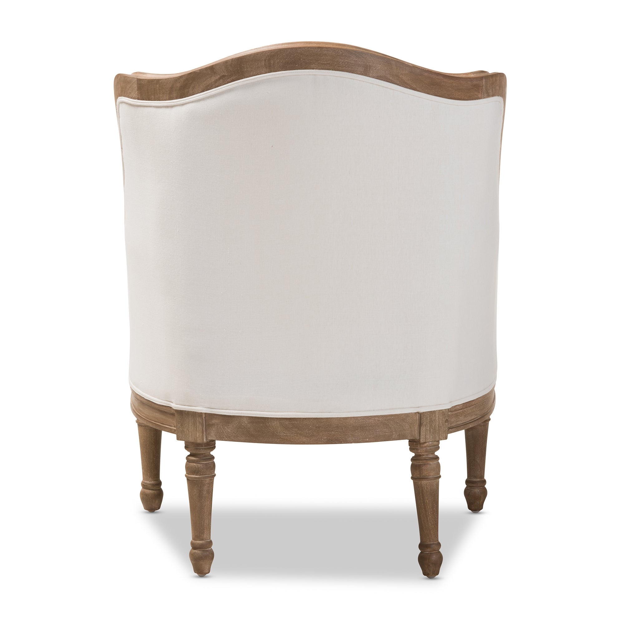 Baxton Studio Charlemagne Traditional French Accent Chair-Oak