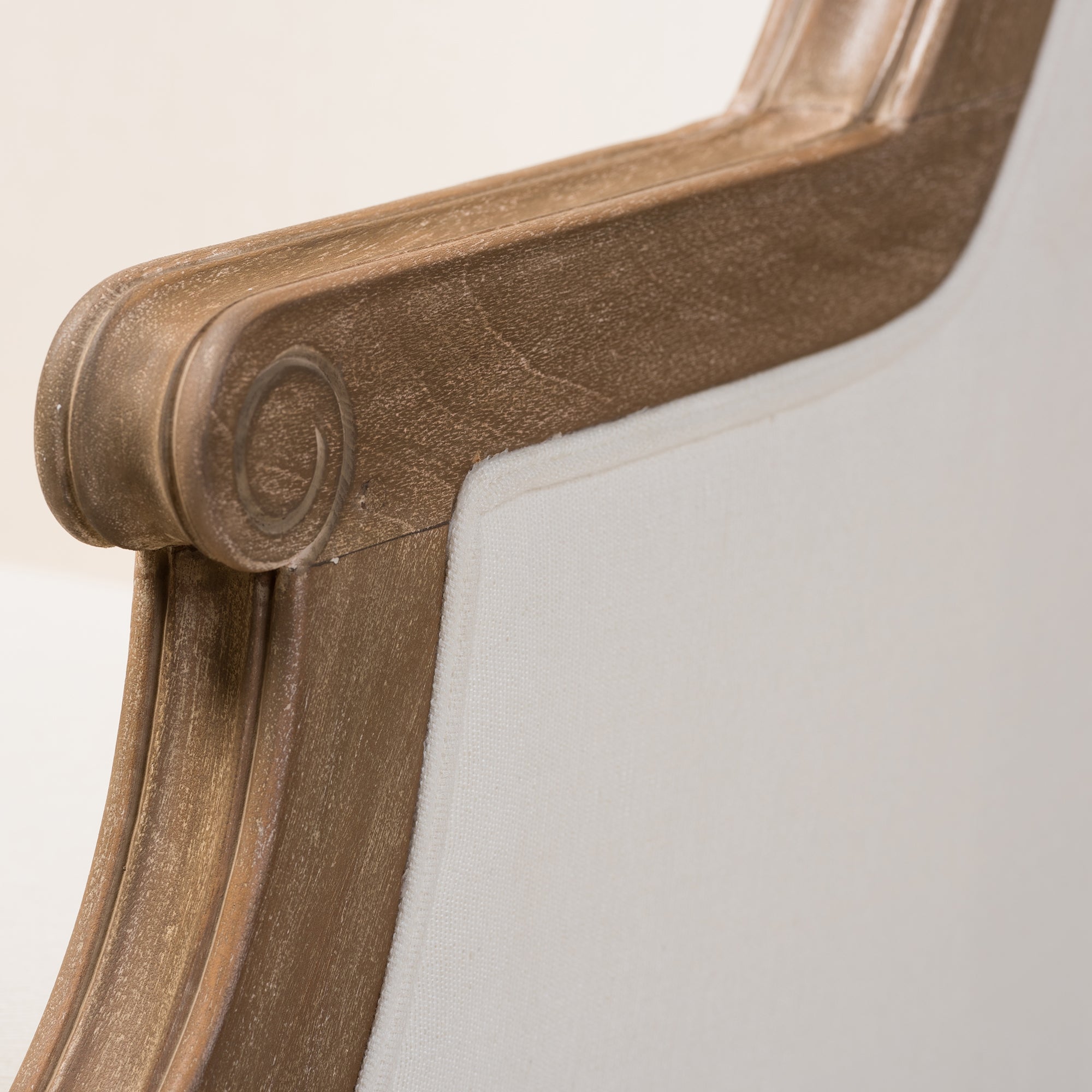 Baxton Studio Charlemagne Traditional French Accent Chair-Oak
