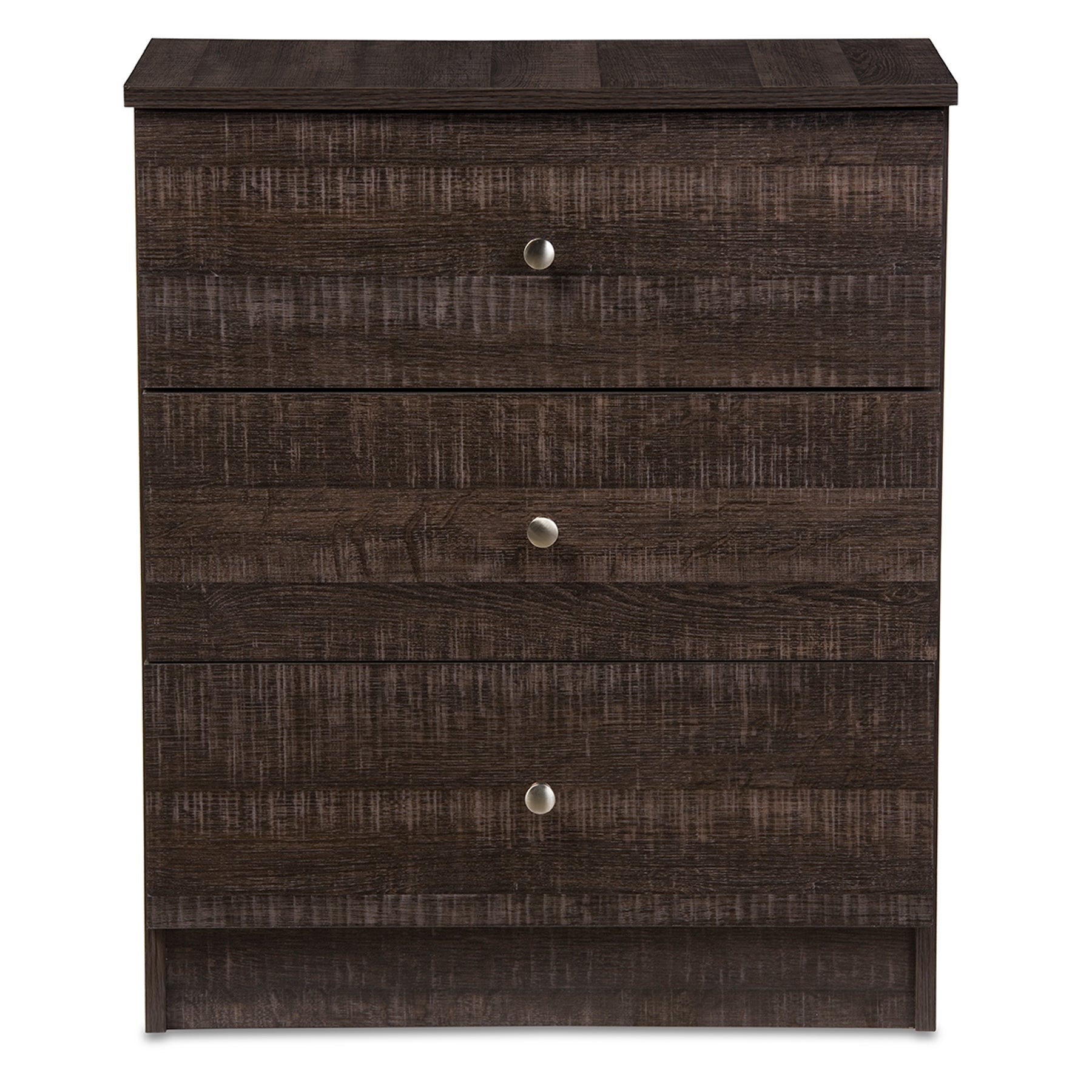 Baxton Studio Decon Modern and Contemporary Espresso Brown Wood 3-Drawer Storage Chest