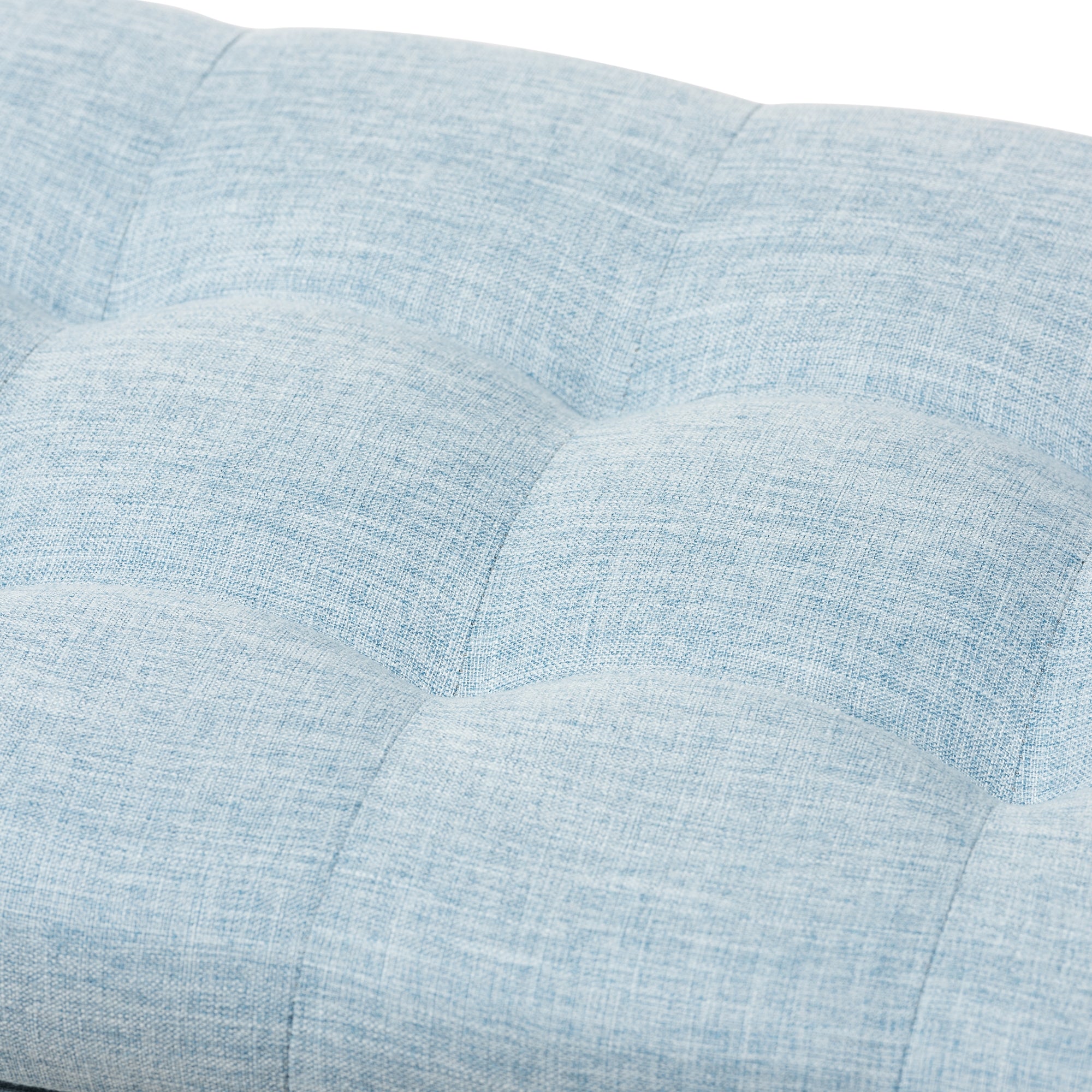 Baxton Studio Roanoke Modern and Contemporary Light Blue Fabric Upholstered Grid-Tufting Storage Ottoman Bench