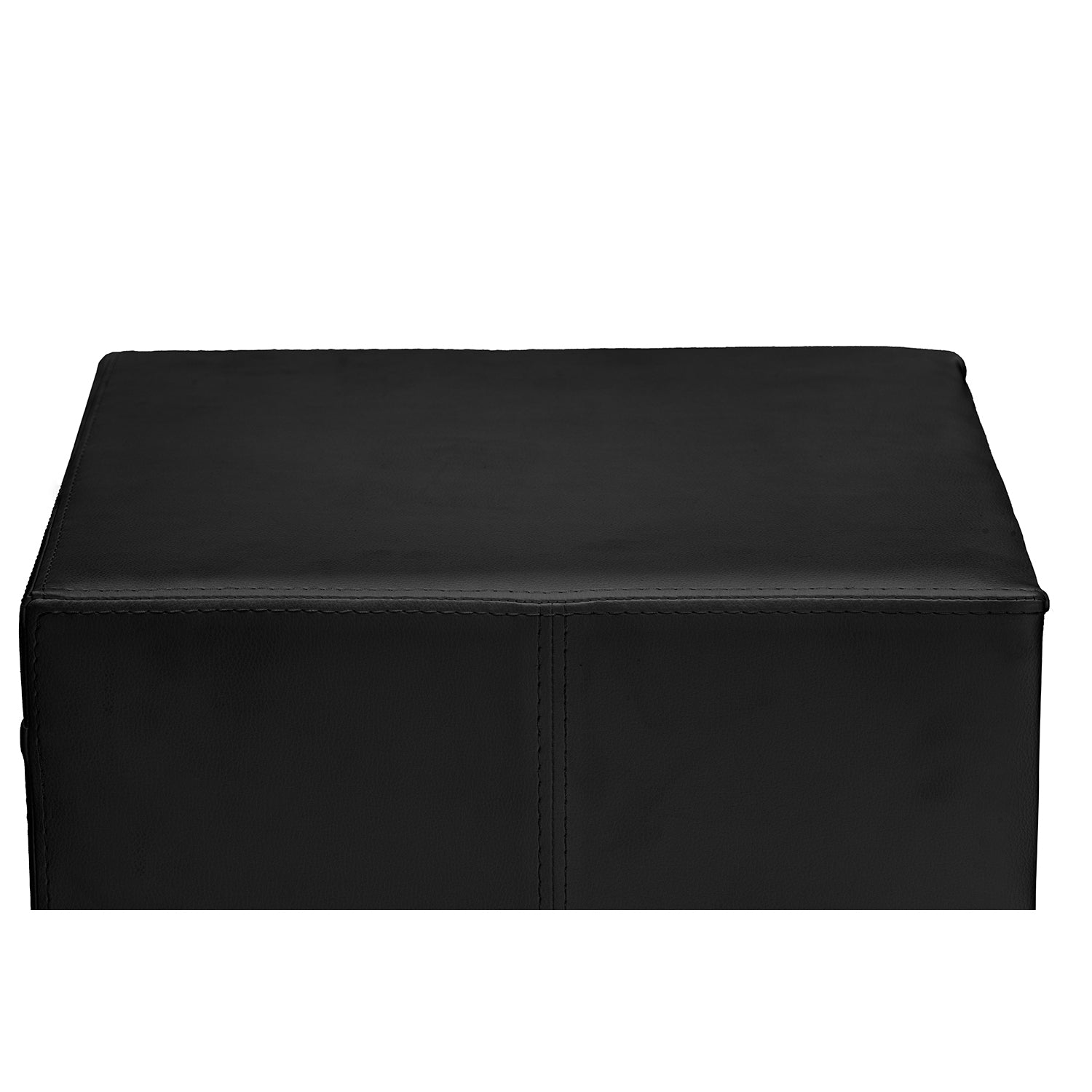 Baxton Studio  Dorian Black Faux Leather Upholstered Modern Nightstand