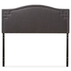 Baxton Studio Aubrey Modern and Contemporary Dark Grey Fabric Upholstered Queen Size Headboard