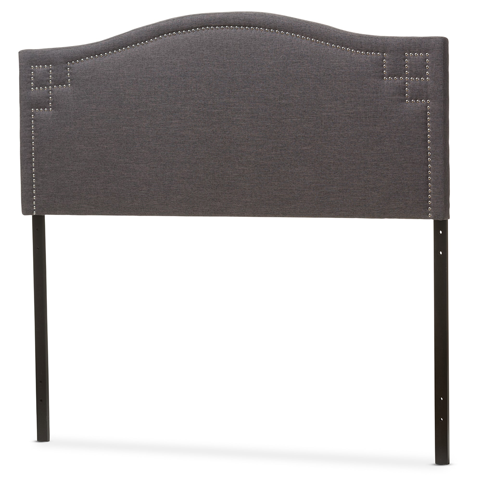 Baxton Studio Aubrey Modern and Contemporary Dark Grey Fabric Upholstered Queen Size Headboard
