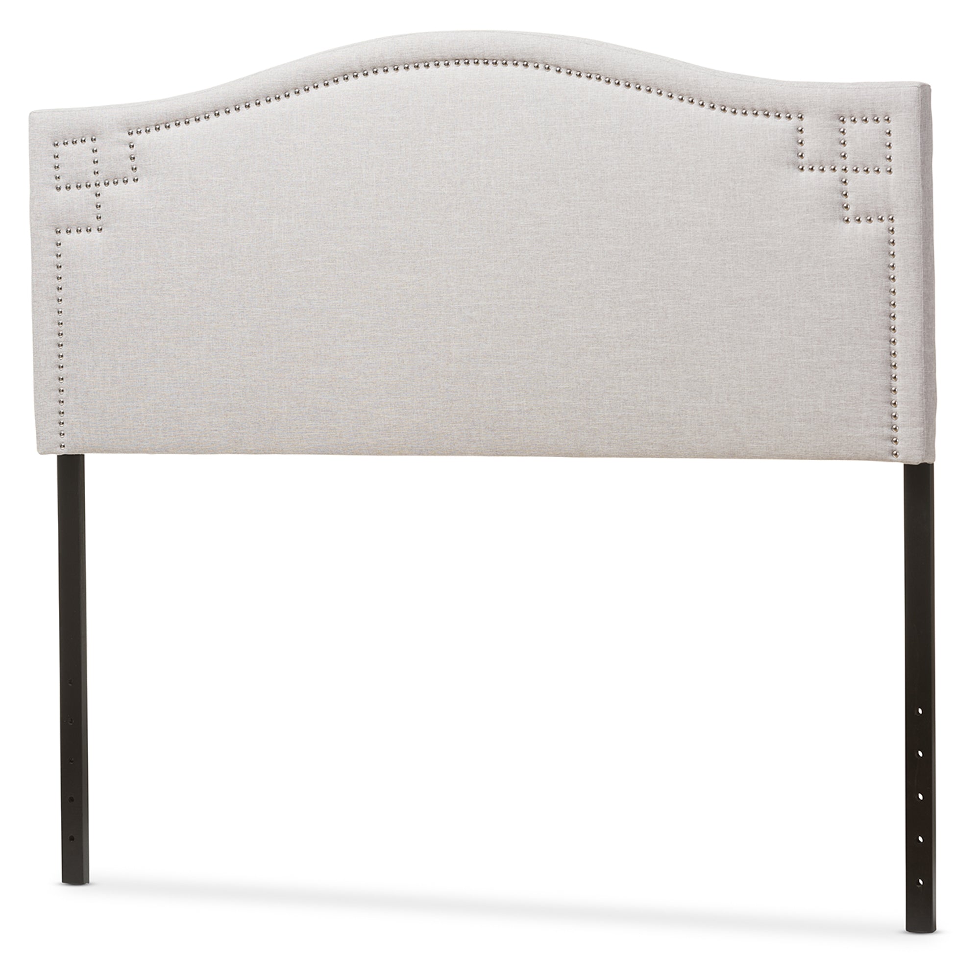 Baxton Studio Aubrey Modern and Contemporary Greyish Beige Fabric Upholstered King Size Headboard