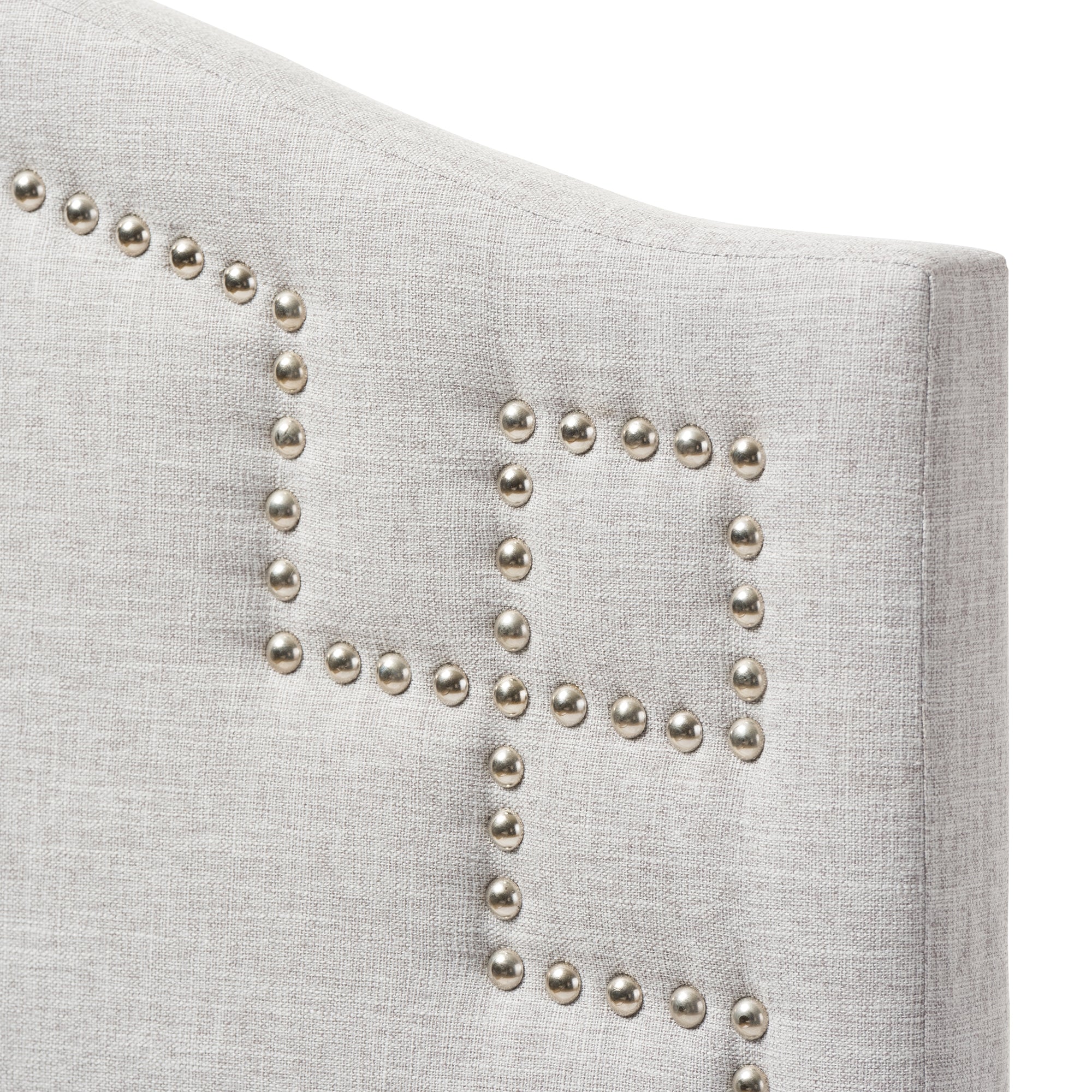 Baxton Studio Aubrey Modern and Contemporary Greyish Beige Fabric Upholstered Twin Size Headboard