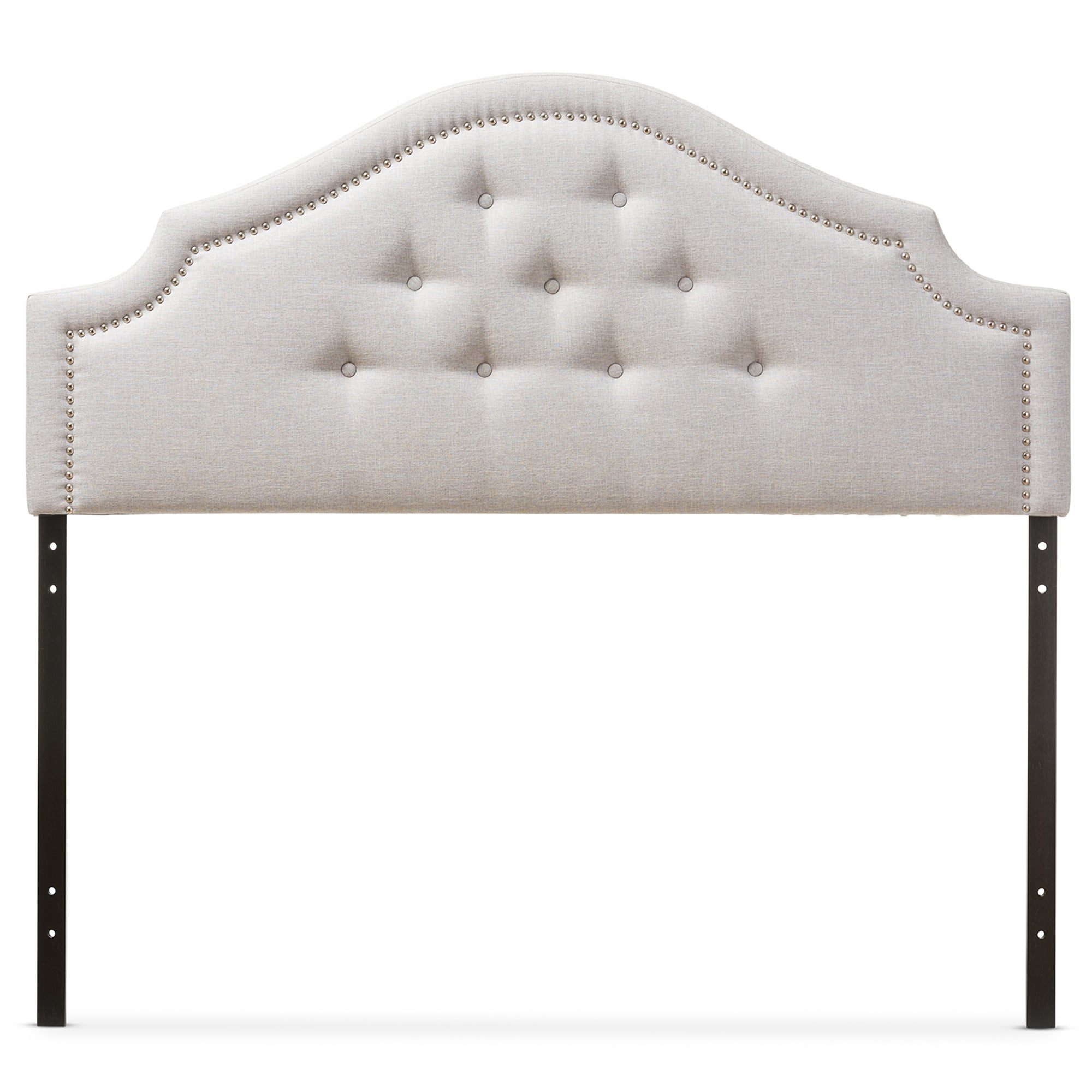 Baxton Studio Cora Modern and Contemporary Greyish Beige Fabric Upholstered King Size Headboard