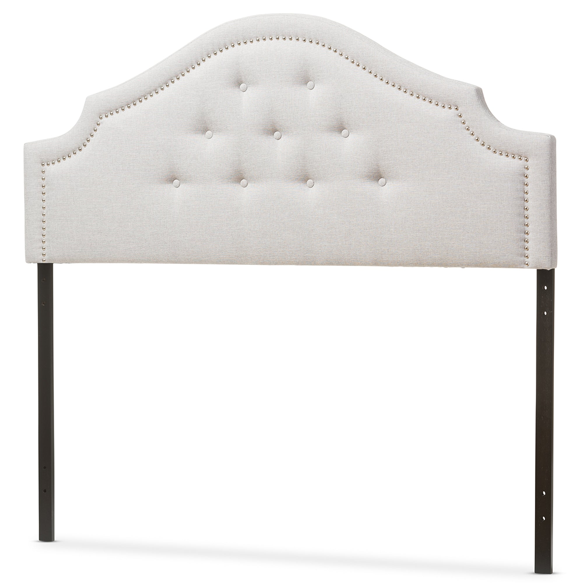 Baxton Studio Cora Modern and Contemporary Greyish Beige Fabric Upholstered King Size Headboard