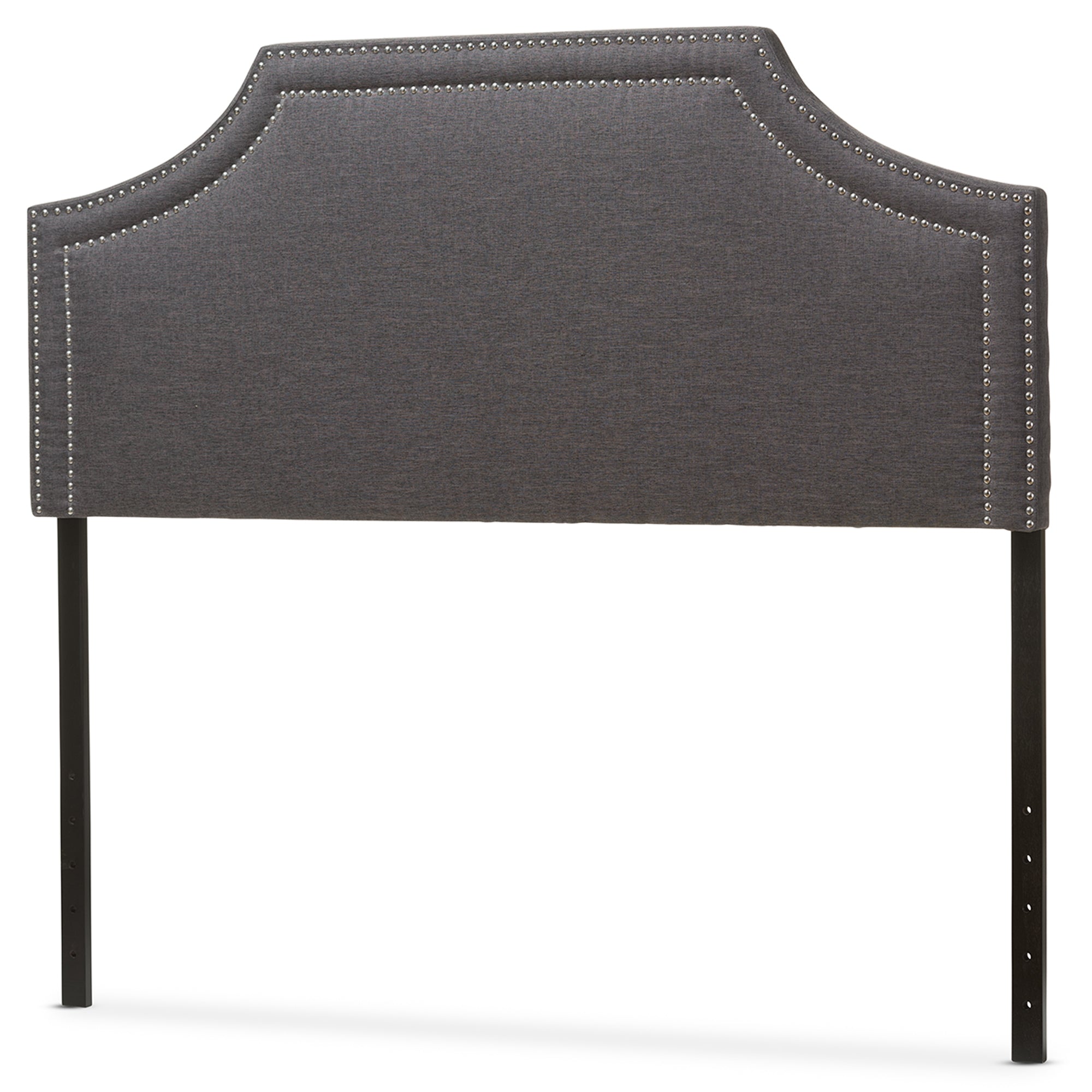Baxton Studio Avignon Modern and Contemporary Dark Grey Fabric Upholstered Queen Size Headboard