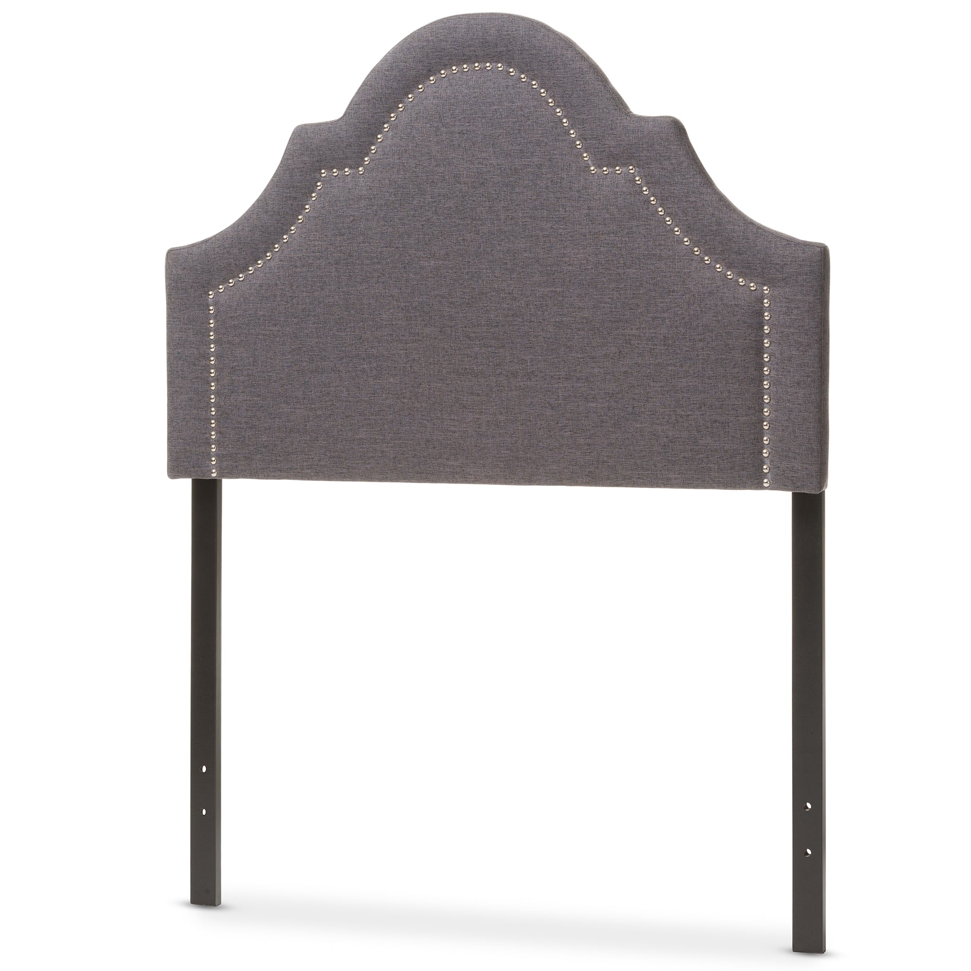 Baxton Studio Rita Modern and Contemporary Dark Grey Fabric Upholstered Twin Size Headboard