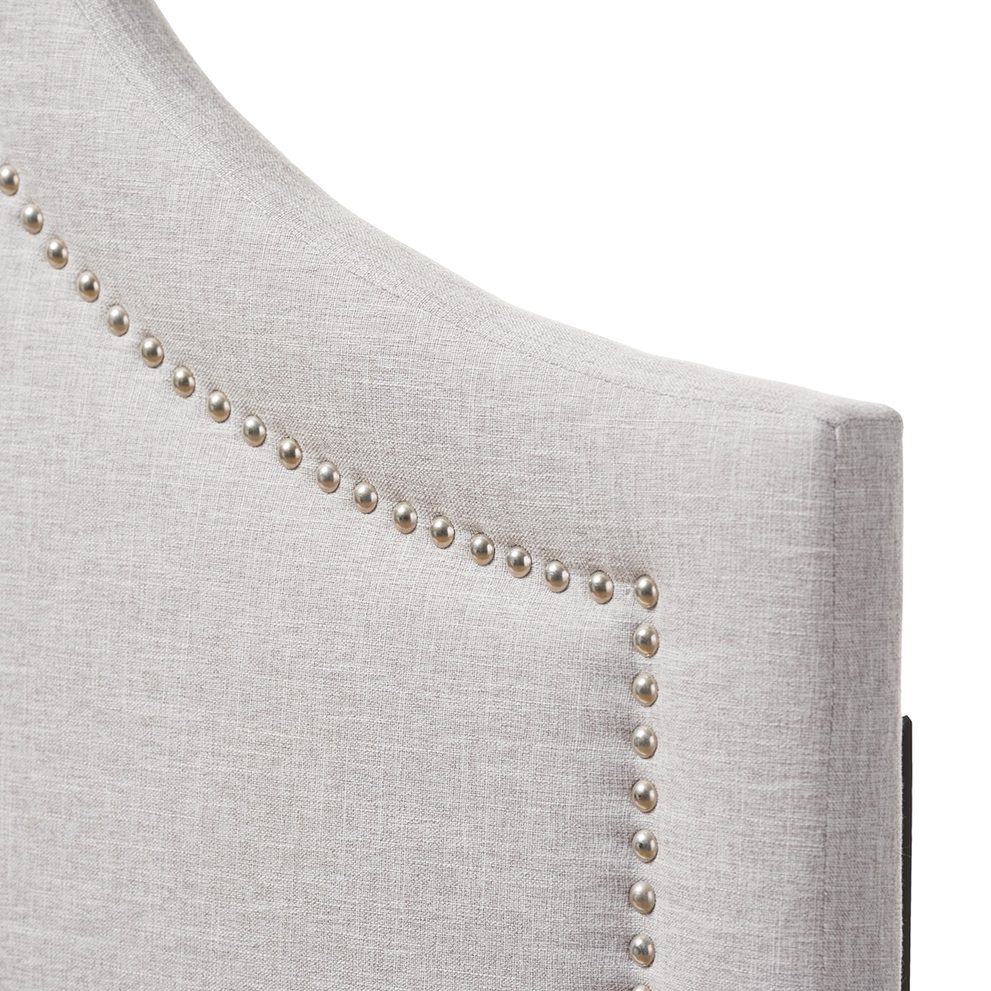 Baxton Studio Rita Modern and Contemporary Greyish Beige Fabric Upholstered King Size Headboard