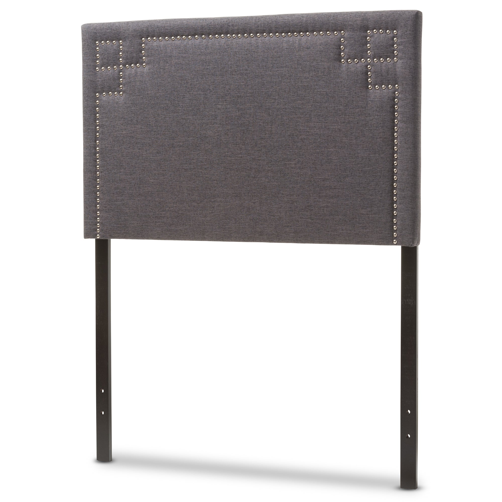 Baxton Studio Geneva Modern and Contemporary Dark Grey Fabric Upholstered Twin Size Headboard