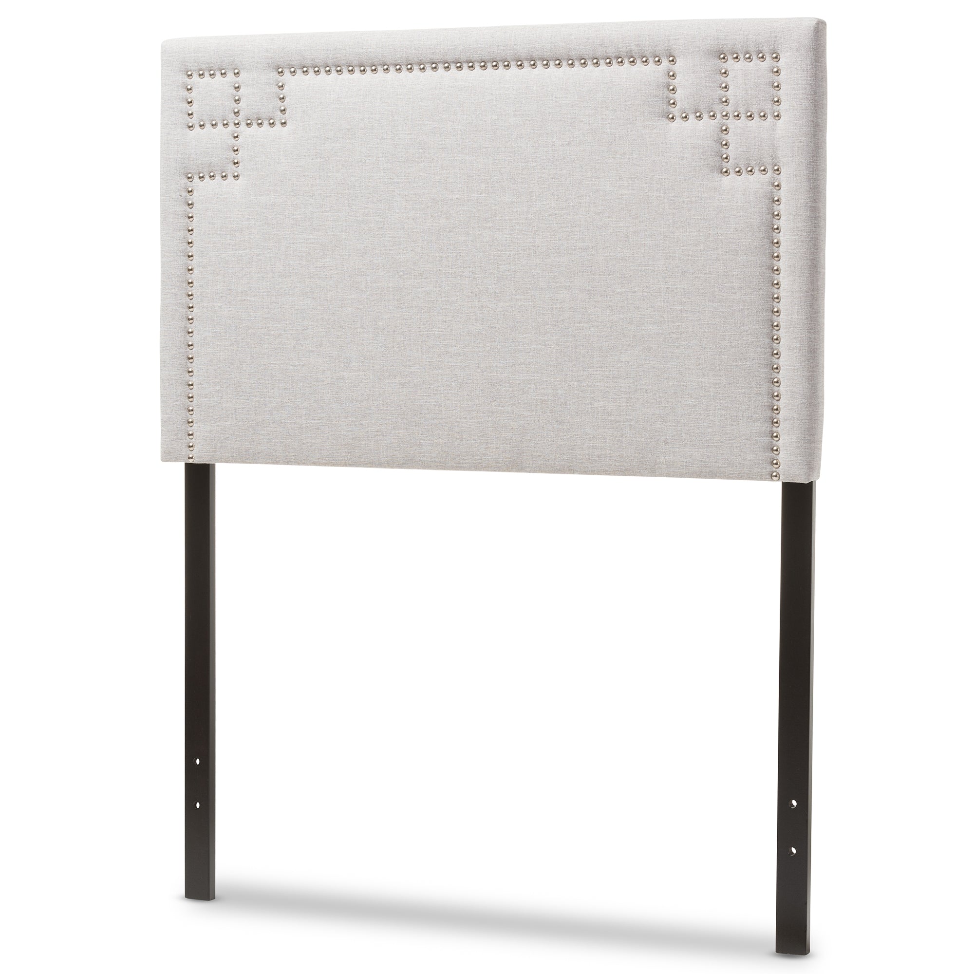 Baxton Studio Geneva Modern and Contemporary Greyish Beige Fabric Upholstered Twin Size Headboard
