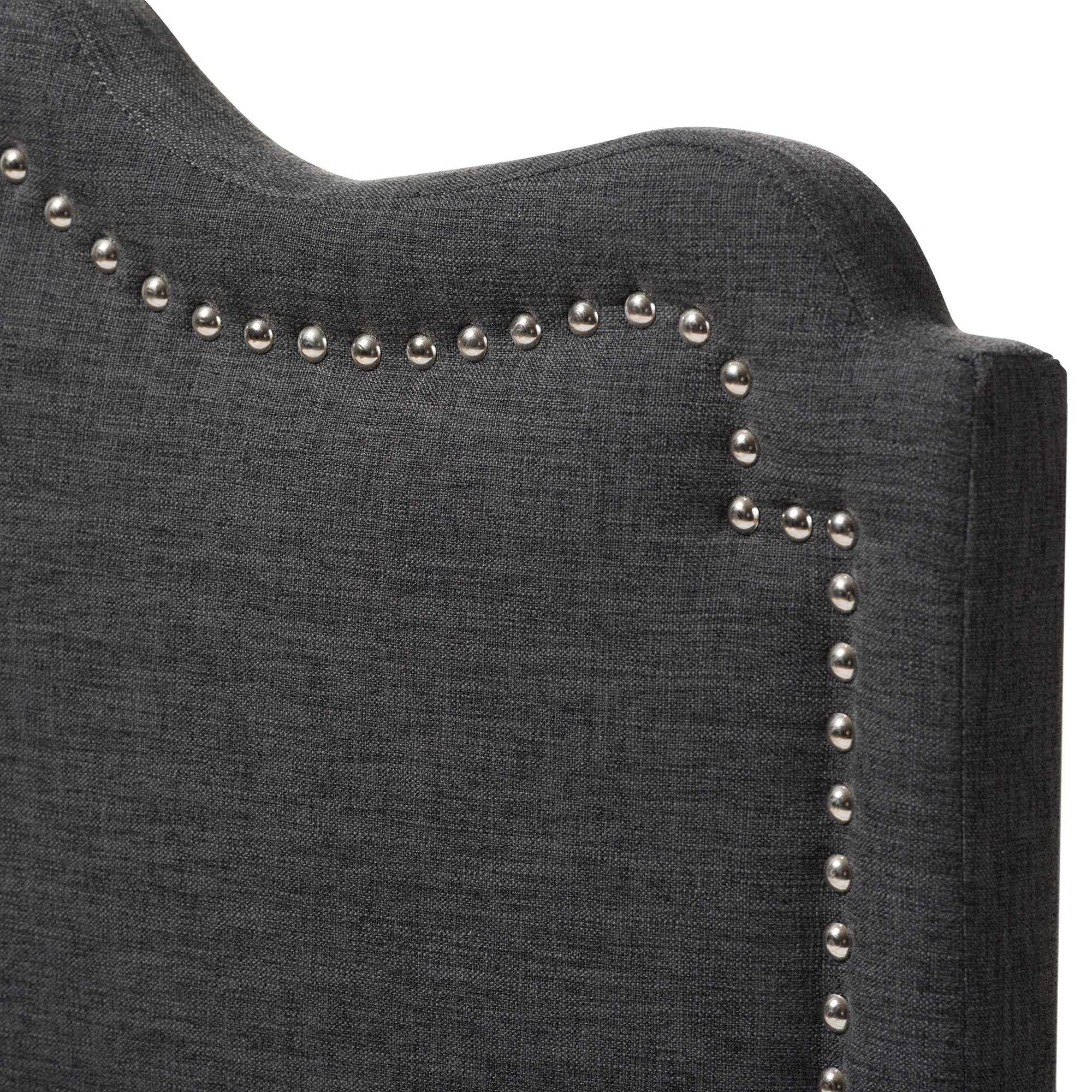 Baxton Studio Nadeen Modern and Contemporary Dark Grey Fabric Queen Size Headboard
