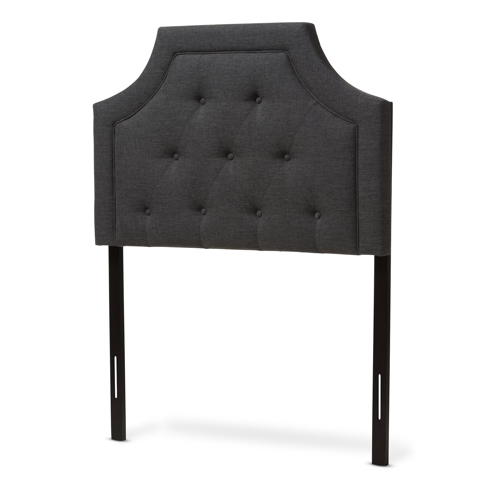 Baxton Studio Mars Modern and Contemporary Dark Grey Fabric Twin Size Headboard