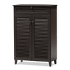 Baxton Studio Harding Espresso Shoe-Storage Cabinet
