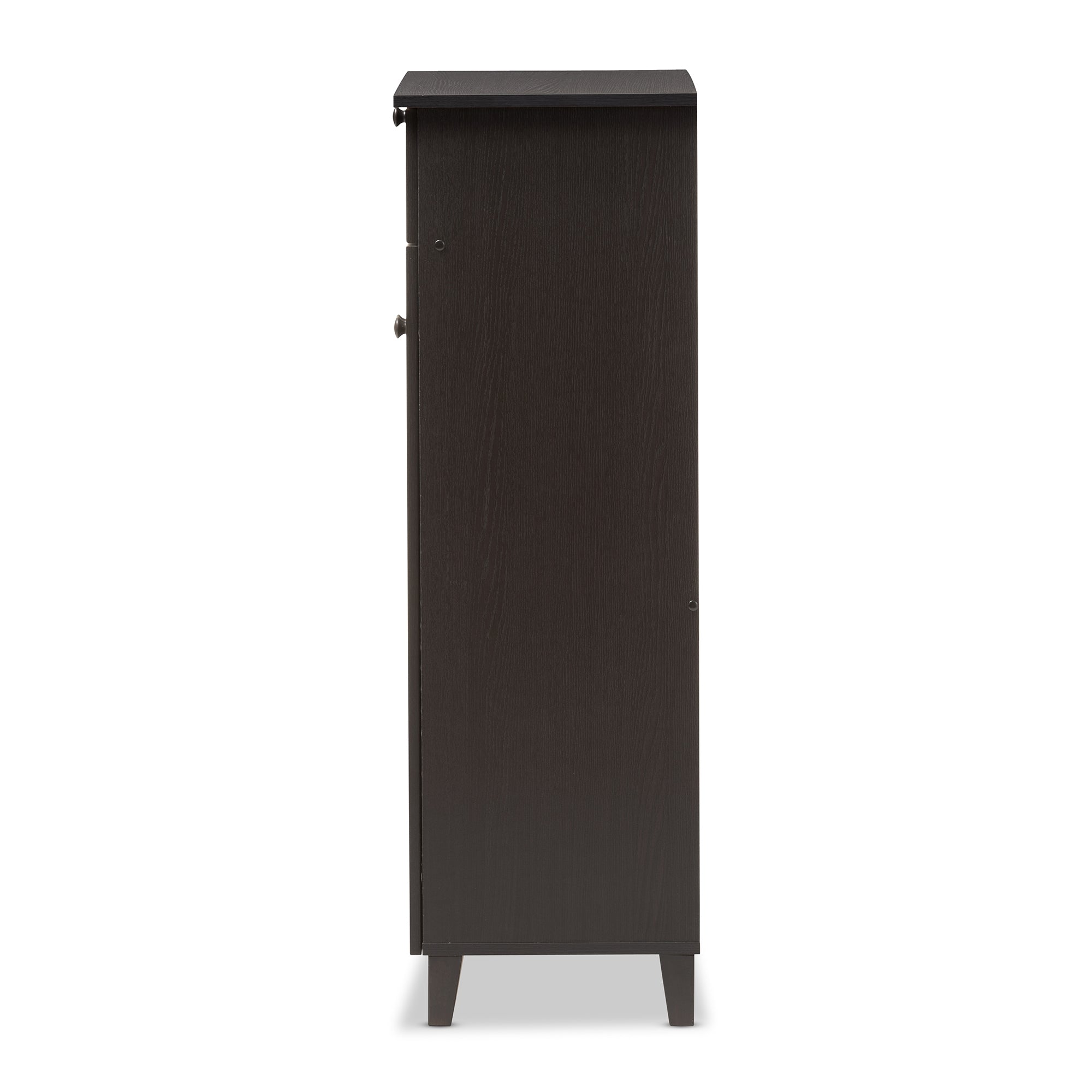 Baxton Studio Harding Espresso Shoe-Storage Cabinet