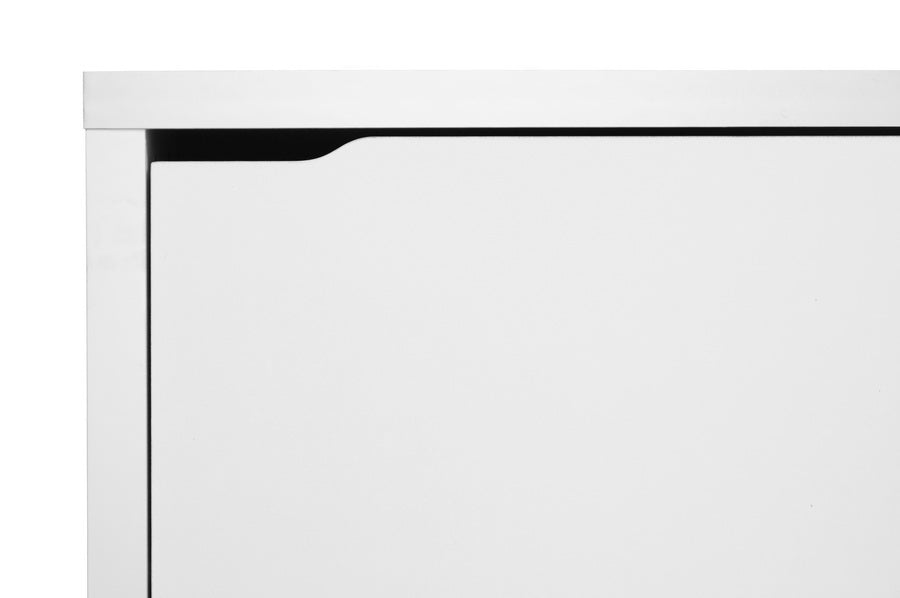 Baxton Studio Simms White Modern Shoe Cabinet