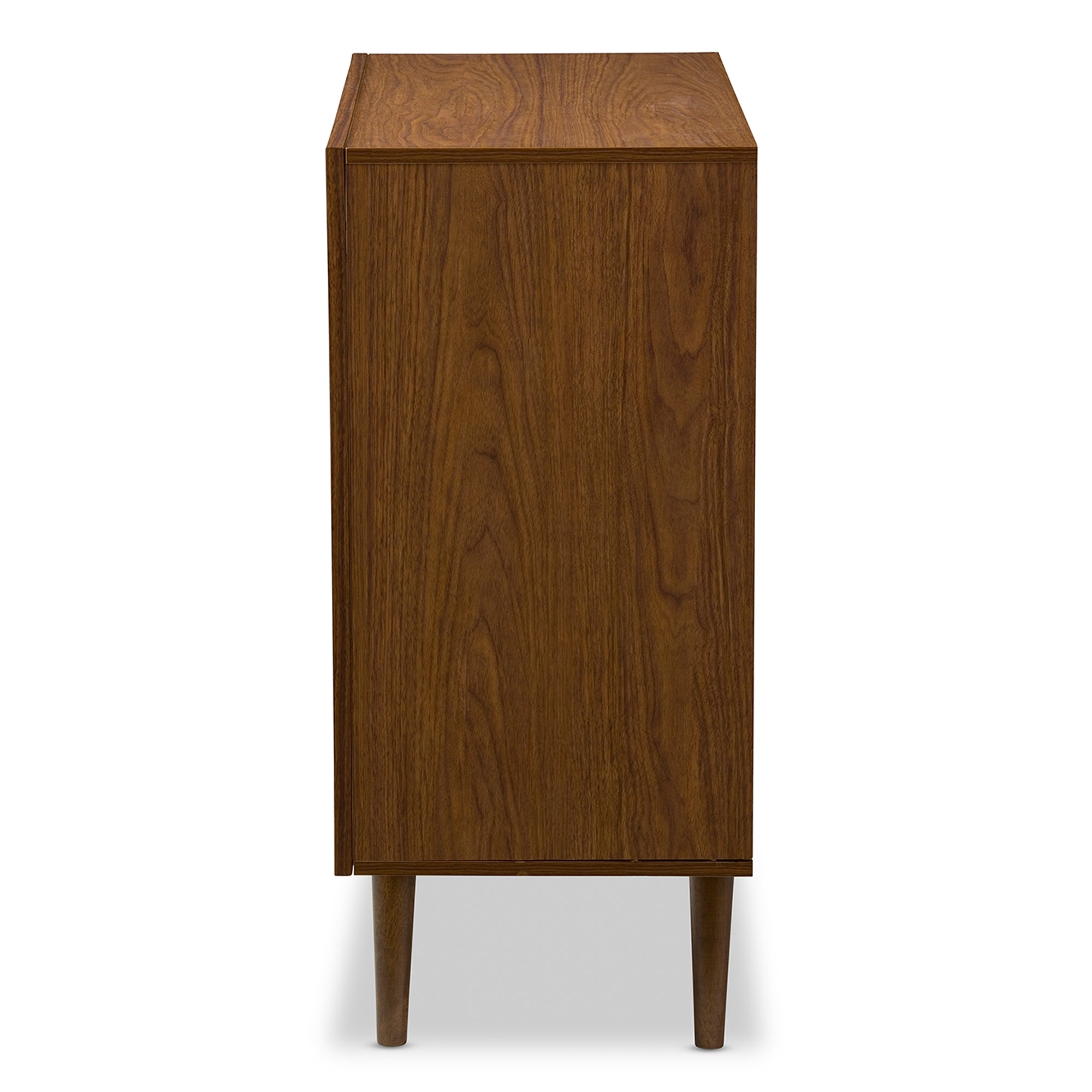 Baxton Studio Harlow Mid-century Modern Scandinavian Style White and Walnut Wood 3-drawer Chest