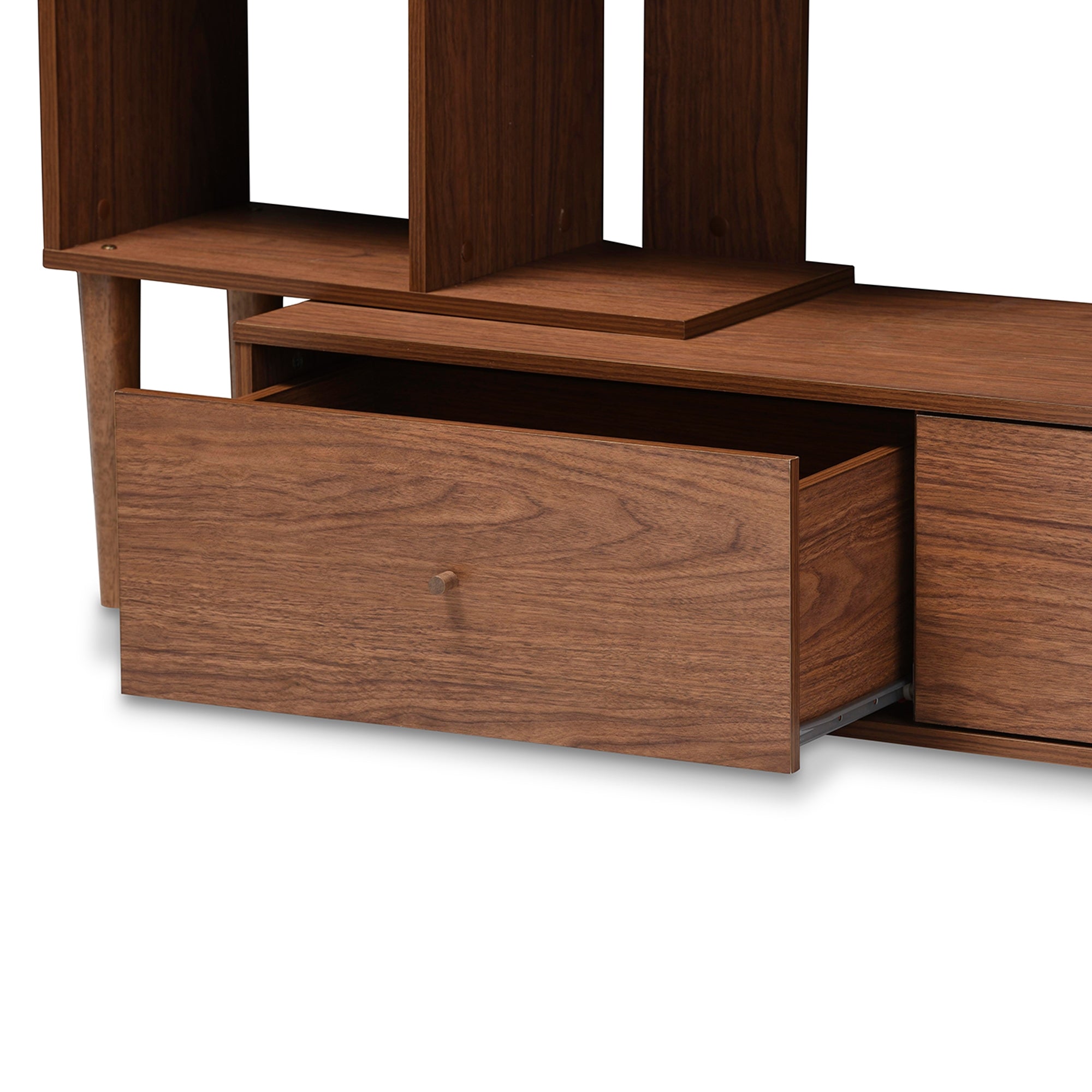 Baxton Studio Haversham Mid-century Retro Modern TV Stand Entertainment Center and Display Unit