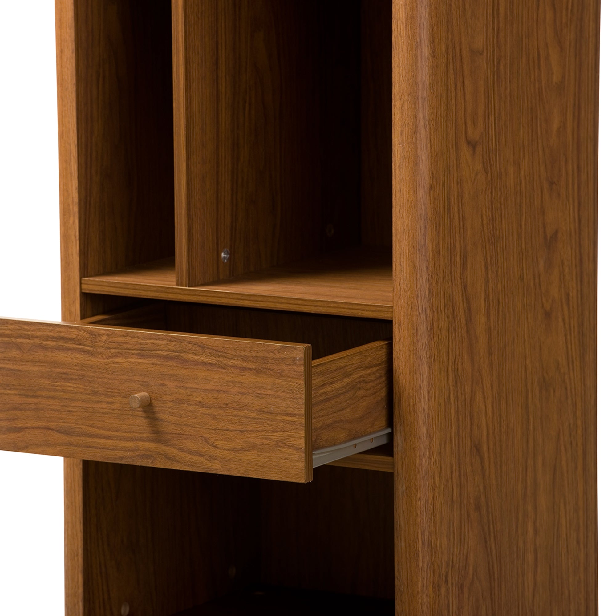 Baxton Studio Ellingham Mid-century Retro Modern 1-drawer Sideboard Storage Cabinet Bookcase Organizer