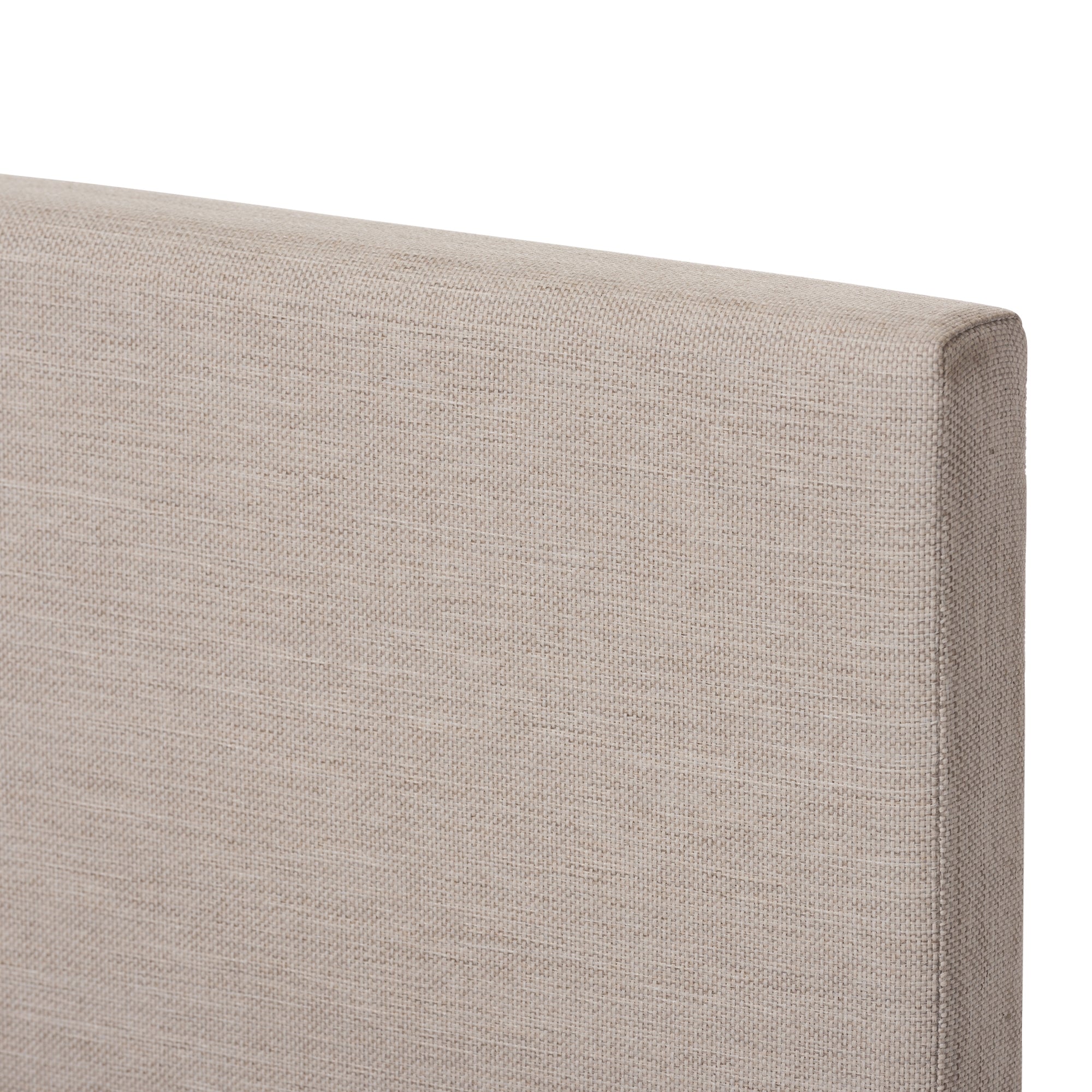 Baxton Studio Elizabeth Modern and Contemporary Beige Fabric Upholstered Panel-Stitched Queen Size Platform Bed