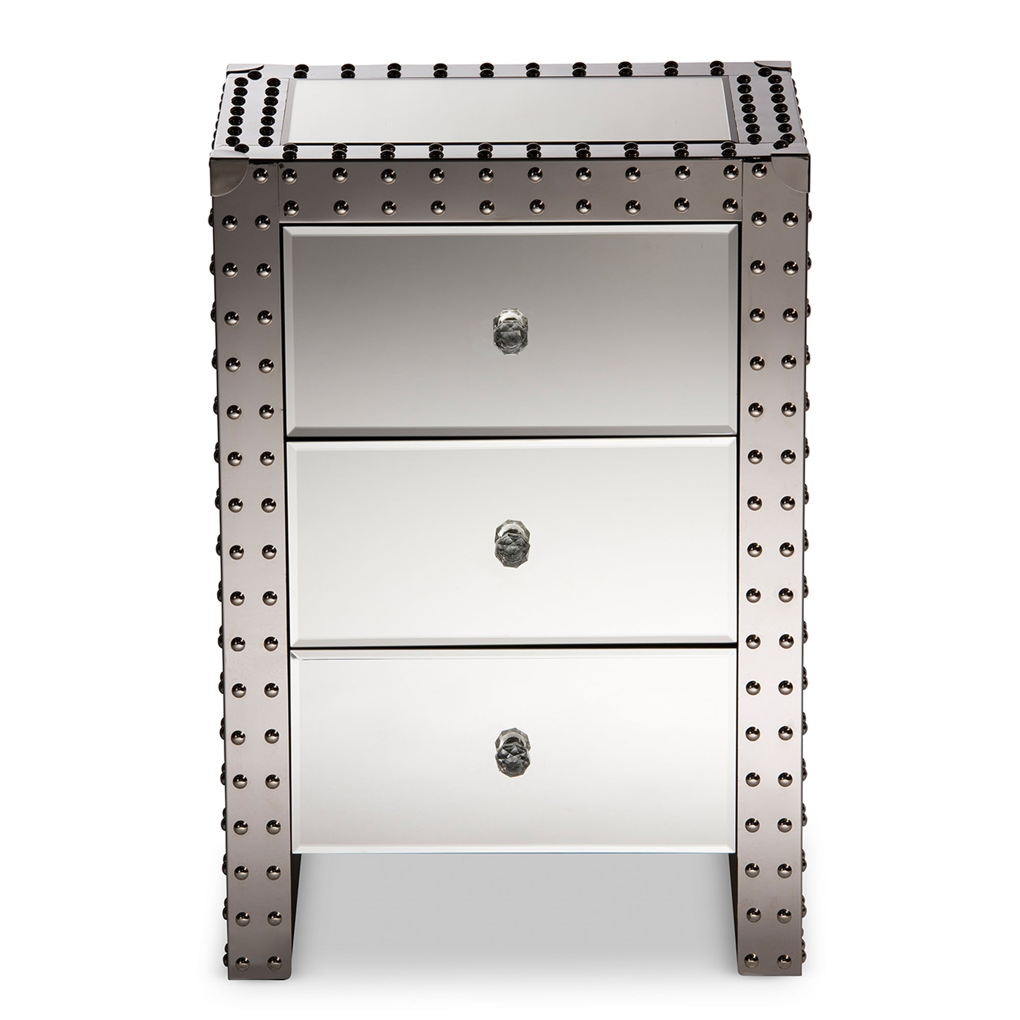 Baxton Studio Azura Modern and Contemporary Hollywood Regency Glamour Style End Table End Table