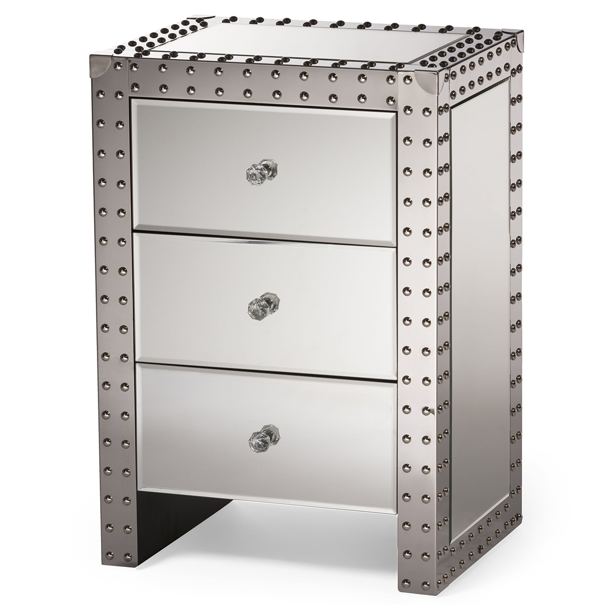 Baxton Studio Azura Modern and Contemporary Hollywood Regency Glamour Style End Table End Table