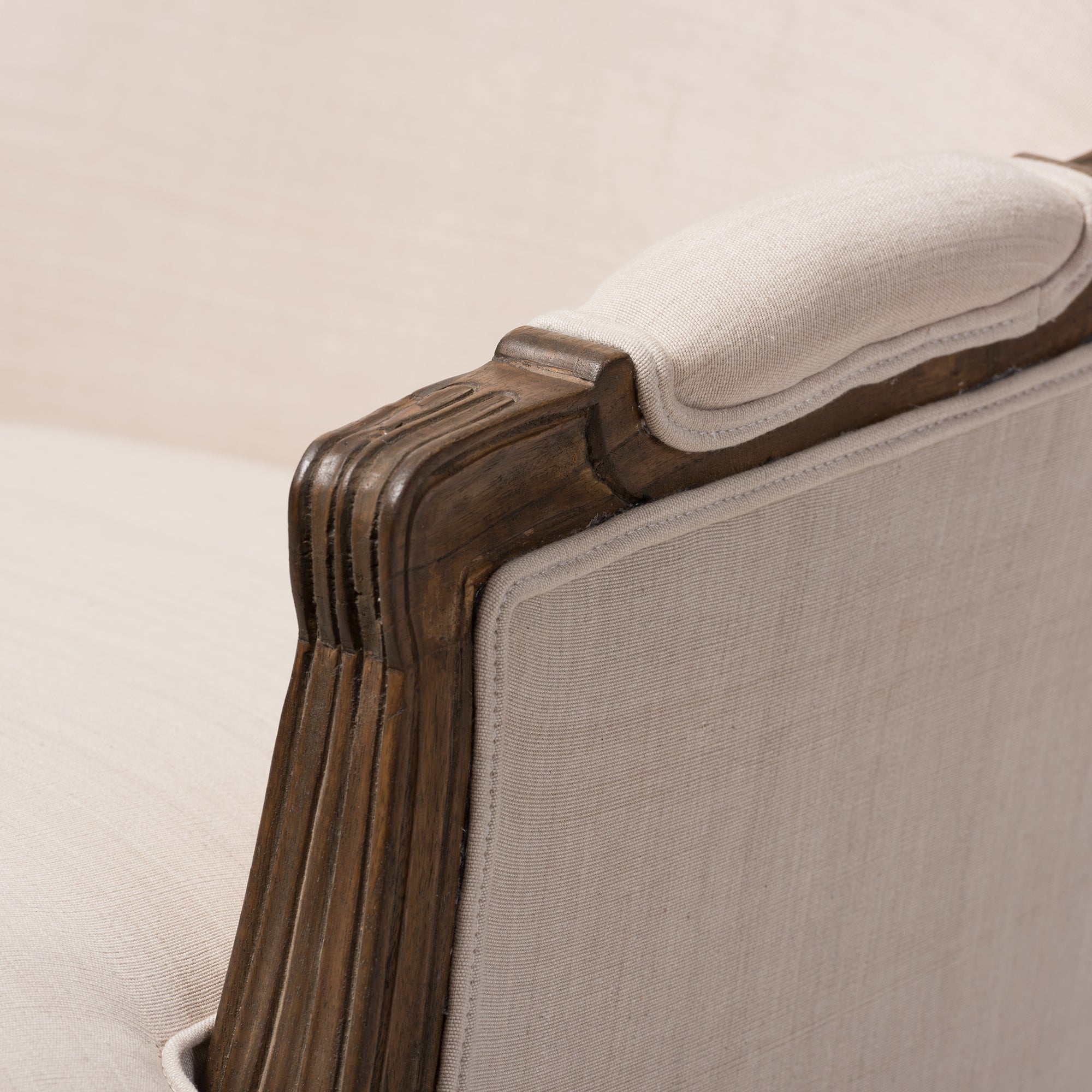 Baxton Studio Napoleon Traditional French Accent Chair-Ash