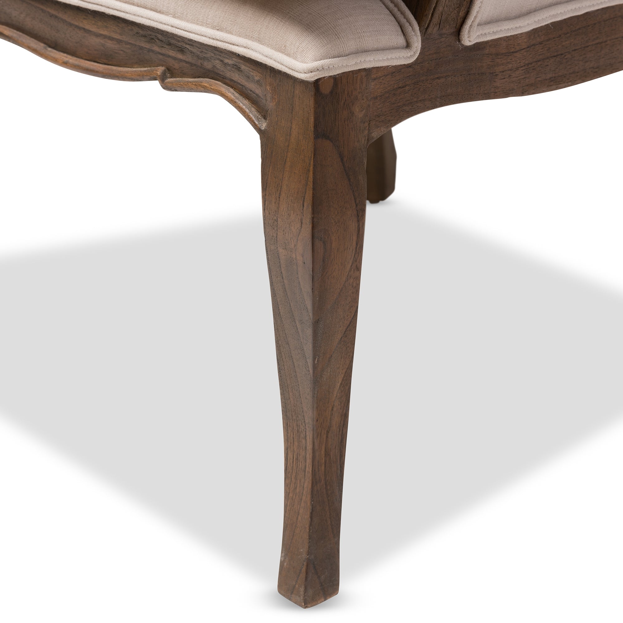 Baxton Studio Napoleon Traditional French Accent Chair-Ash