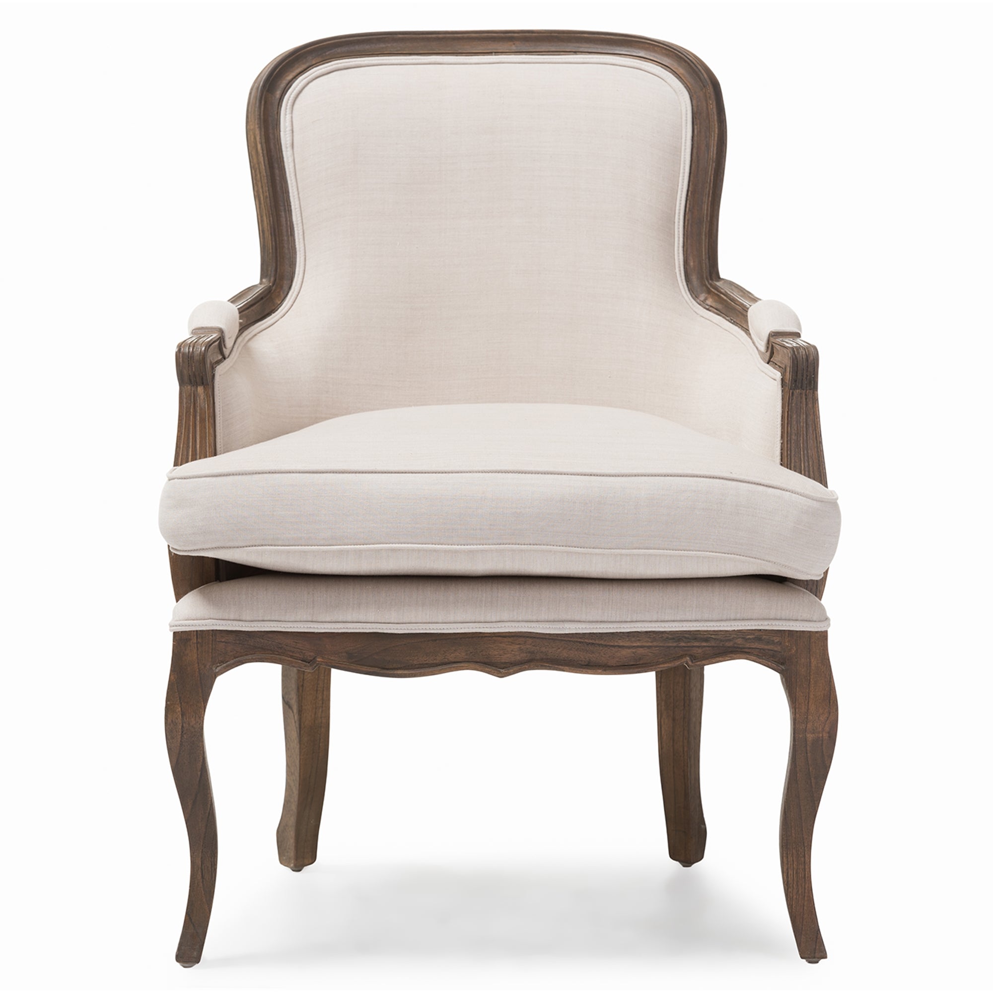 Baxton Studio Napoleon Traditional French Accent Chair-Ash