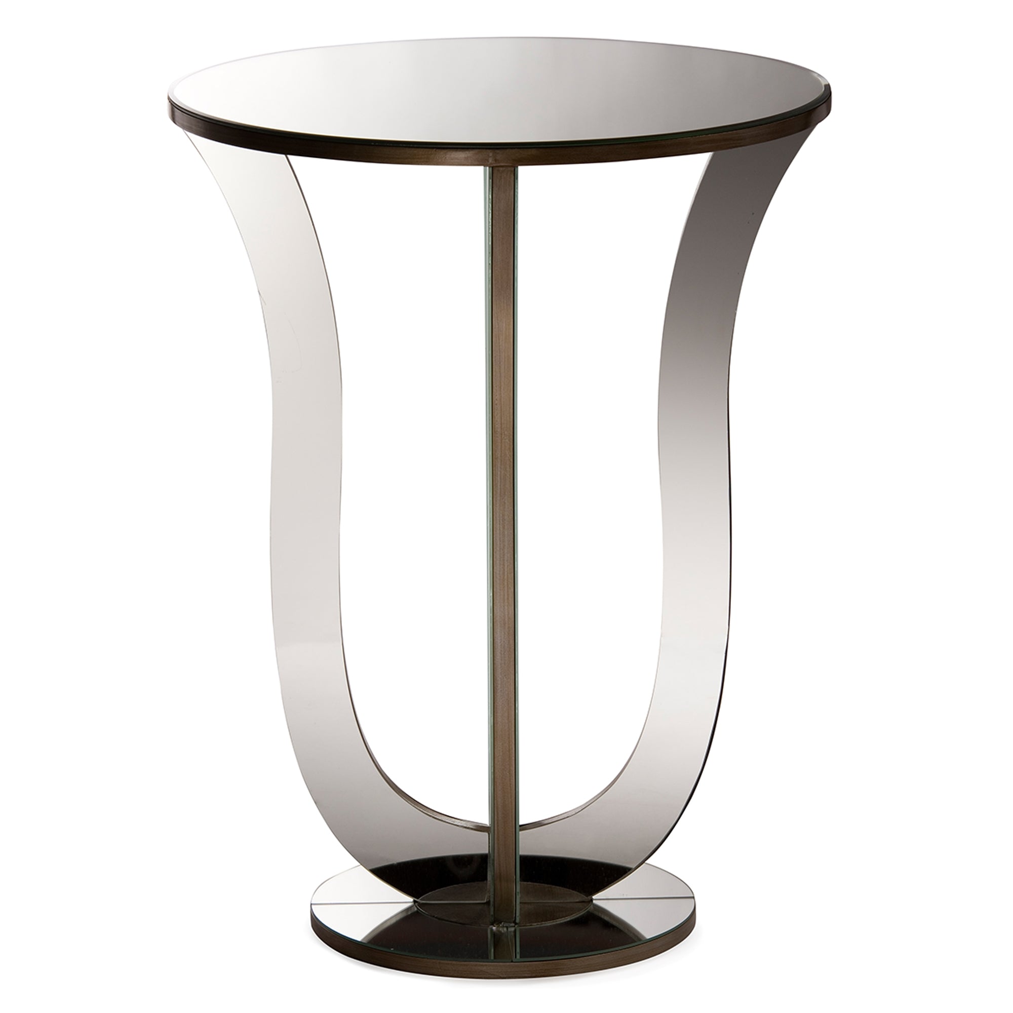 Baxton Studio Kylie Modern and Contemporary Hollywood Regency  Glamour Style Mirrored Accent Side Table
