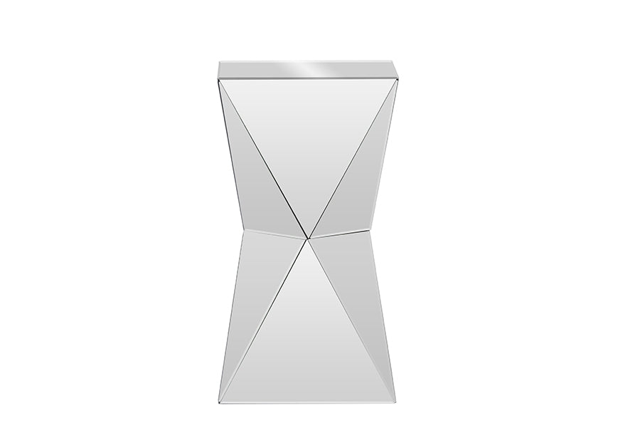 Baxton Studio Rebecca Contemporary Multi-Faceted Mirrored Side TableOne (1) End Table