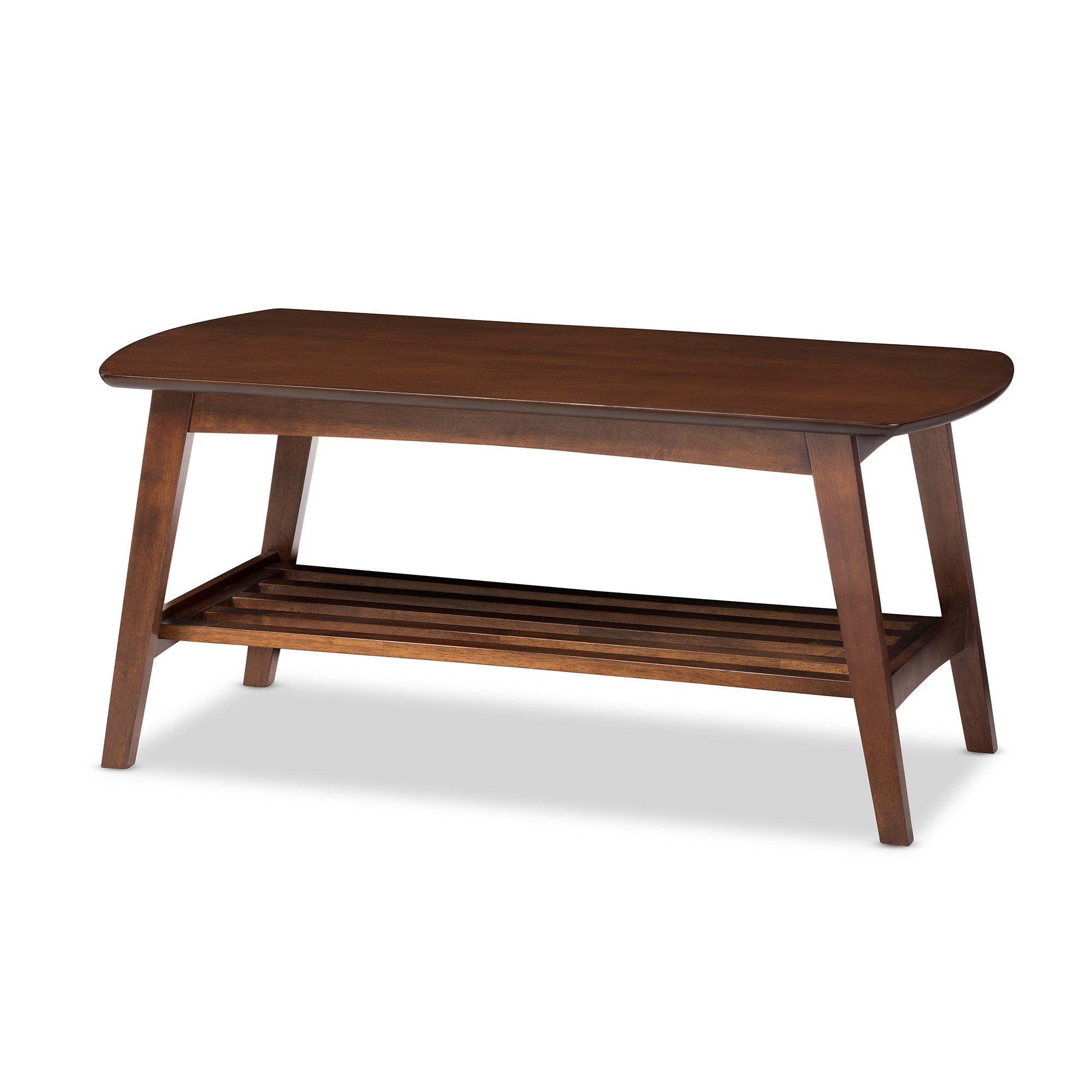 Baxton Studio Sacramento Mid-century Modern Scandinavian Style Dark Walnut Coffee Table
