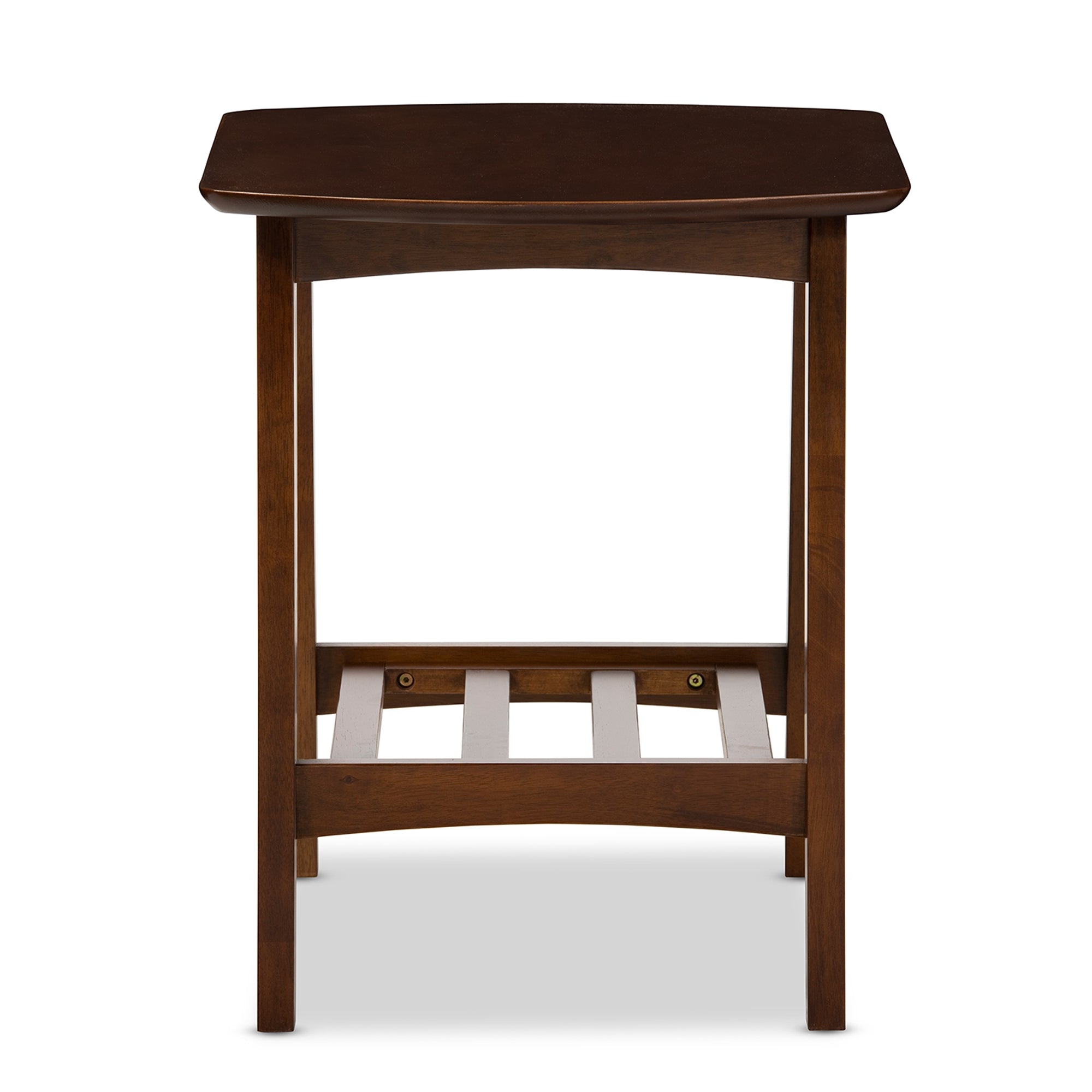 Baxton Studio Sacramento Mid-century Modern Scandinavian Style Dark Walnut End Table