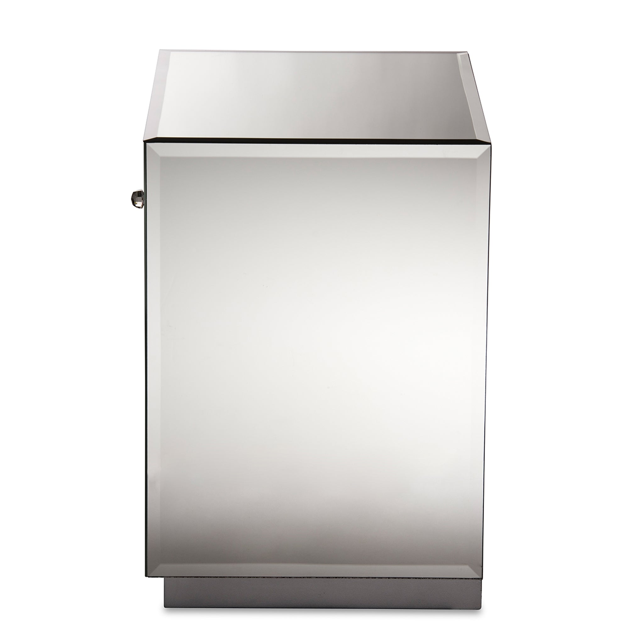 Baxton Studio Rochadh Modern and Contemporary Hollywood Glamour Style 1-drawer and 1-shelf End Table