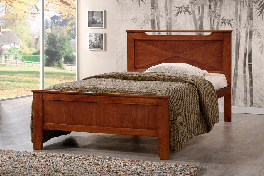 Baxton Studio Demitasse Brown Wood Contemporary Twin-Size Bed