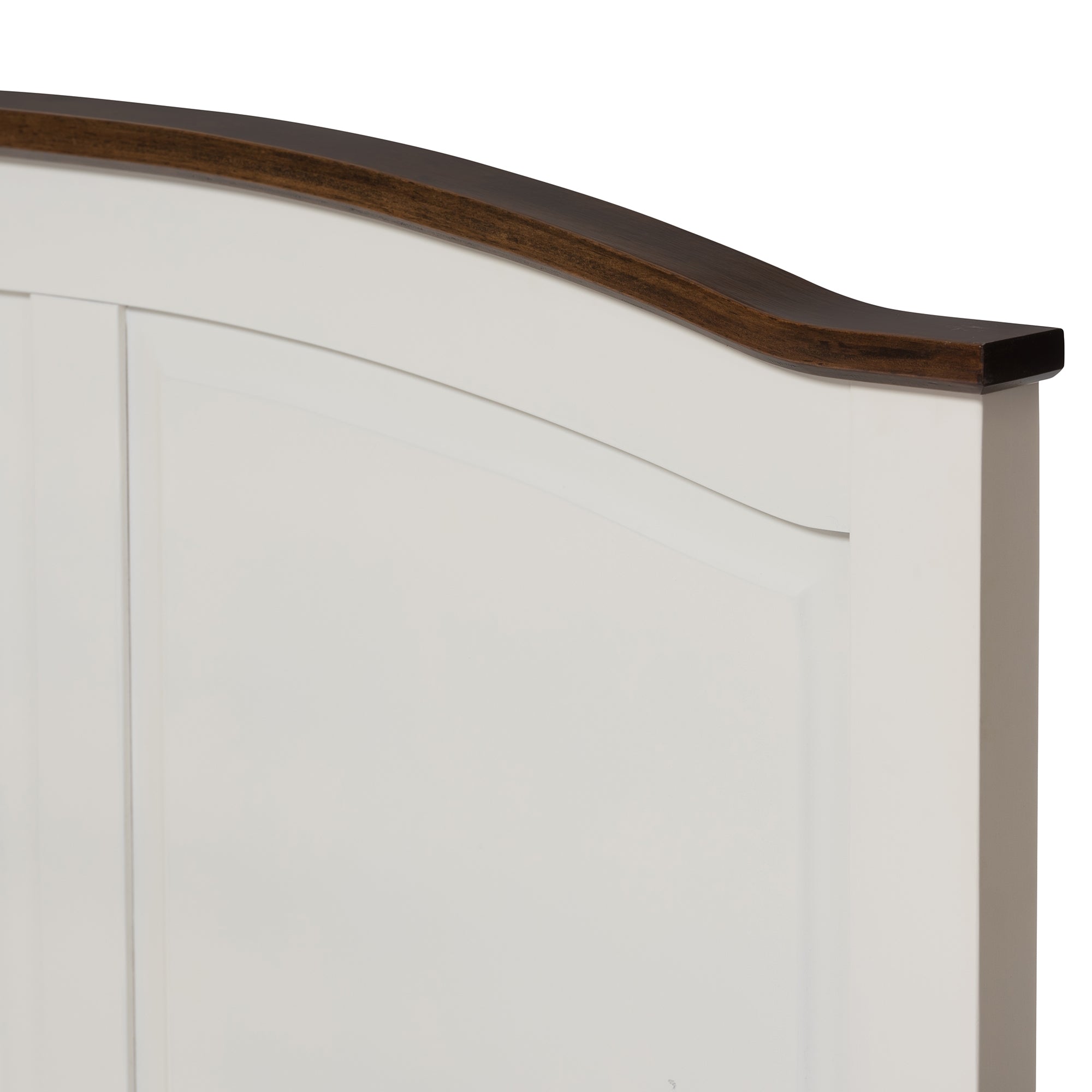 Baxton Studio Harry Classic Butter Milk and Walnut Finishing Twin Size Platform Bed