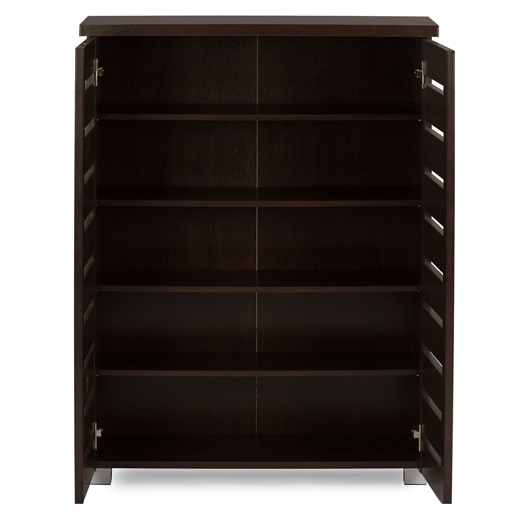 Baxton Studio Adalwin Modern and Contemporary 2-Door Dark Brown Wooden Entryway Shoes Storage Cabinet