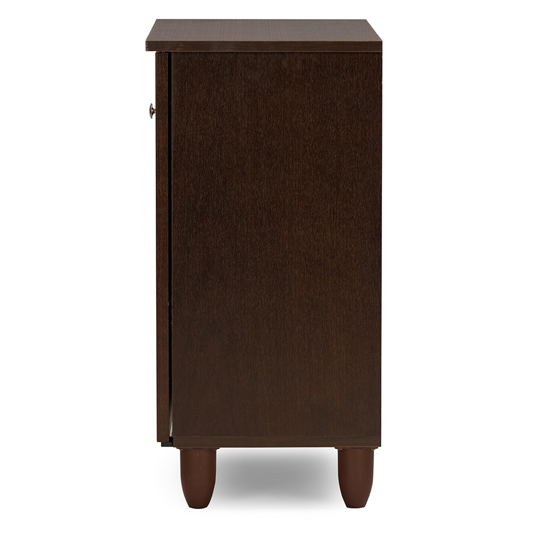 Baxton Studio Winda Modern and Contemporary 2-Door Dark Brown Wooden Entryway Shoes Storage Cabinet