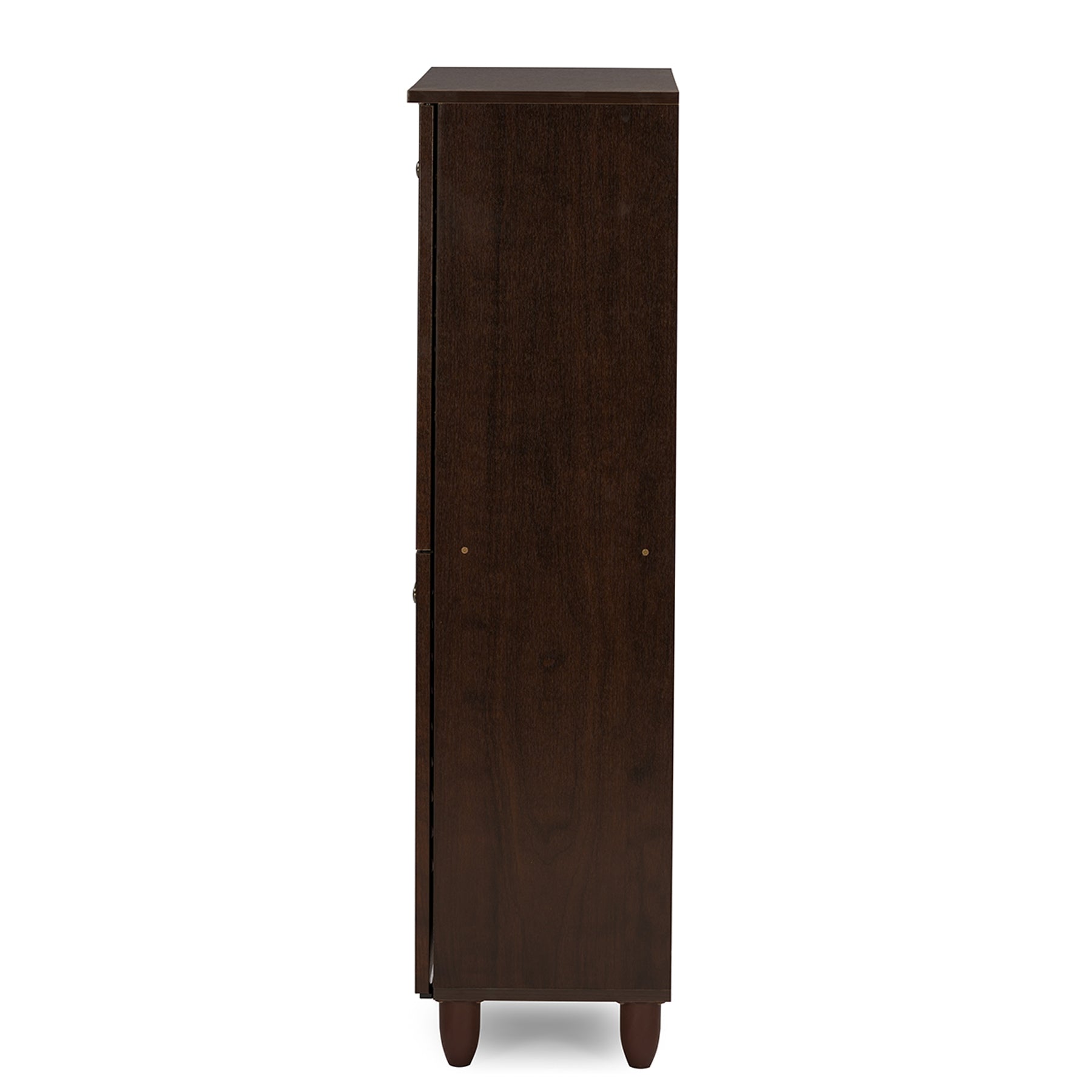 Baxton Studio Winda Modern and Contemporary 4-Door Dark Brown Wooden Entryway Shoes Storage Cabinet