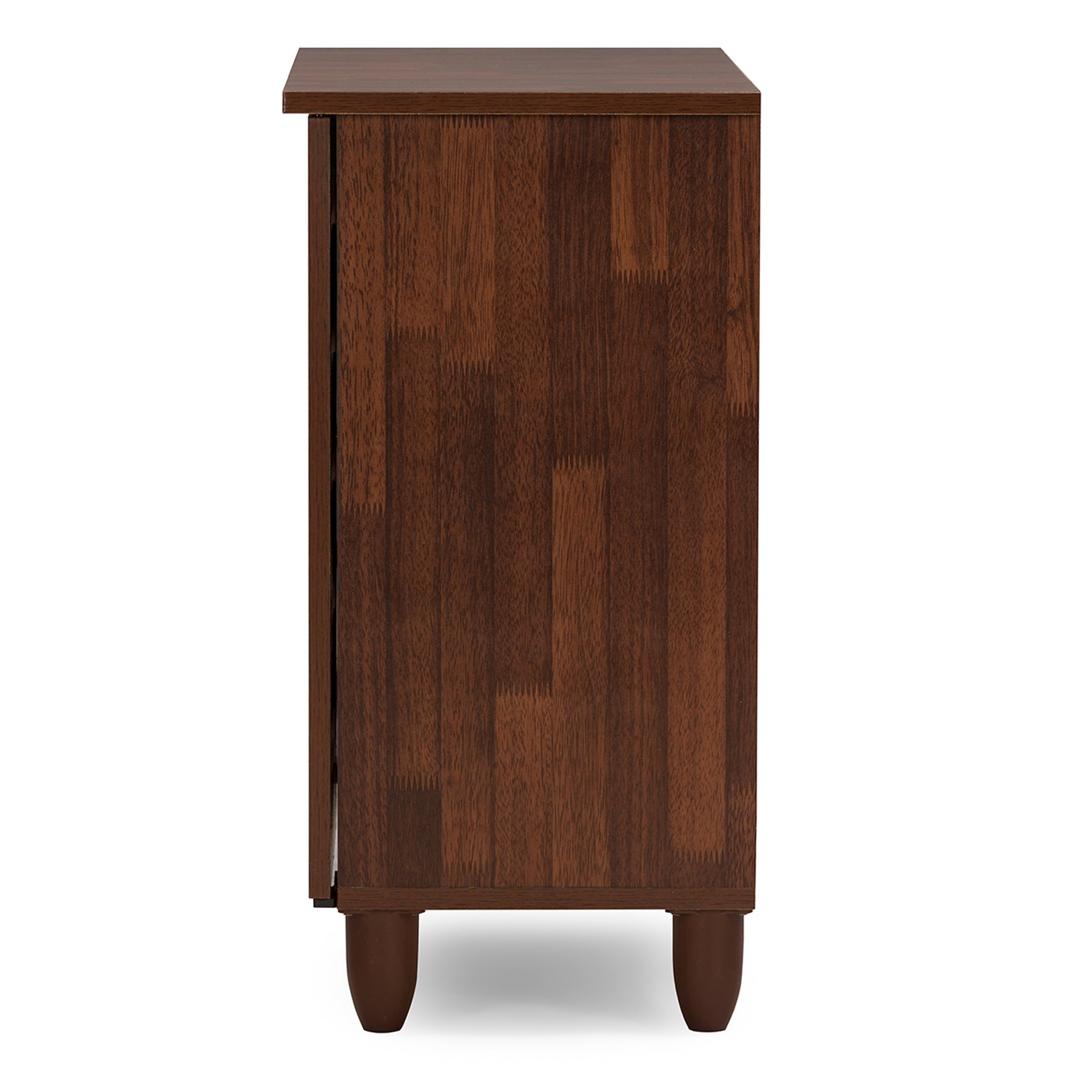 Baxton Studio Gisela Oak and White 2-tone Shoe Cabinet With 2 Doors