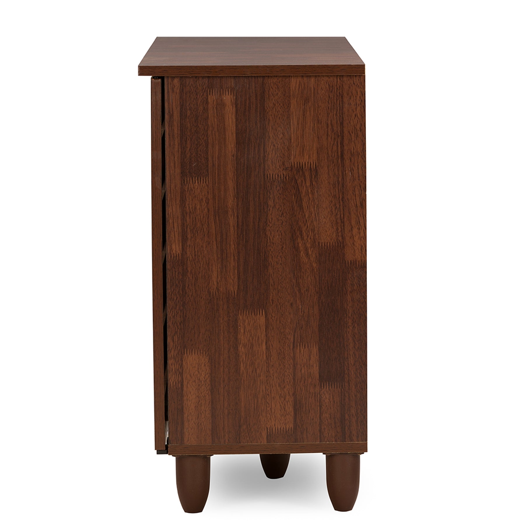 Baxton Studio Gisela Oak and White 2-tone Shoe Cabinet With 3 Doors