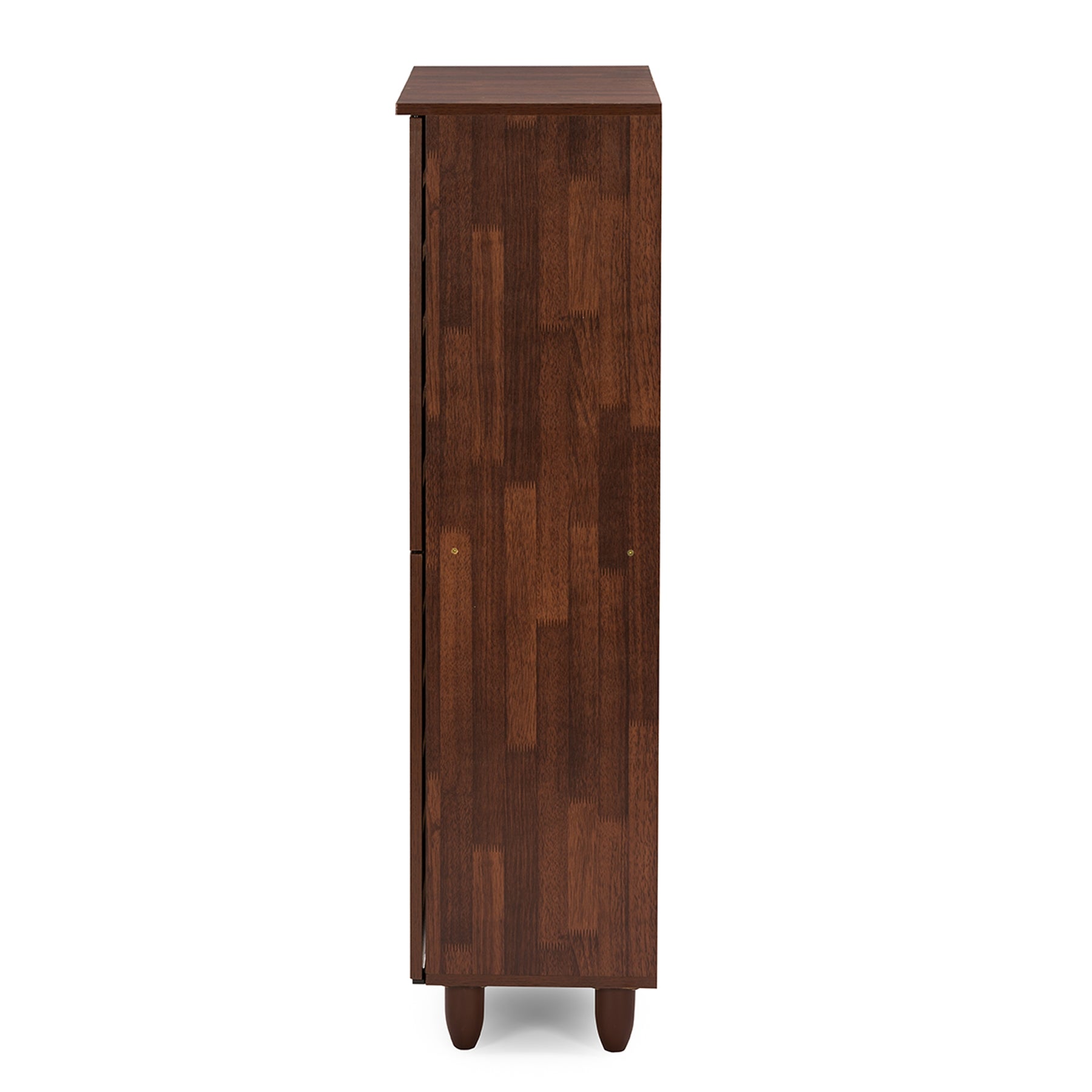 Baxton Studio Gisela Oak and White 2-tone Shoe Cabinet With 4 Door
