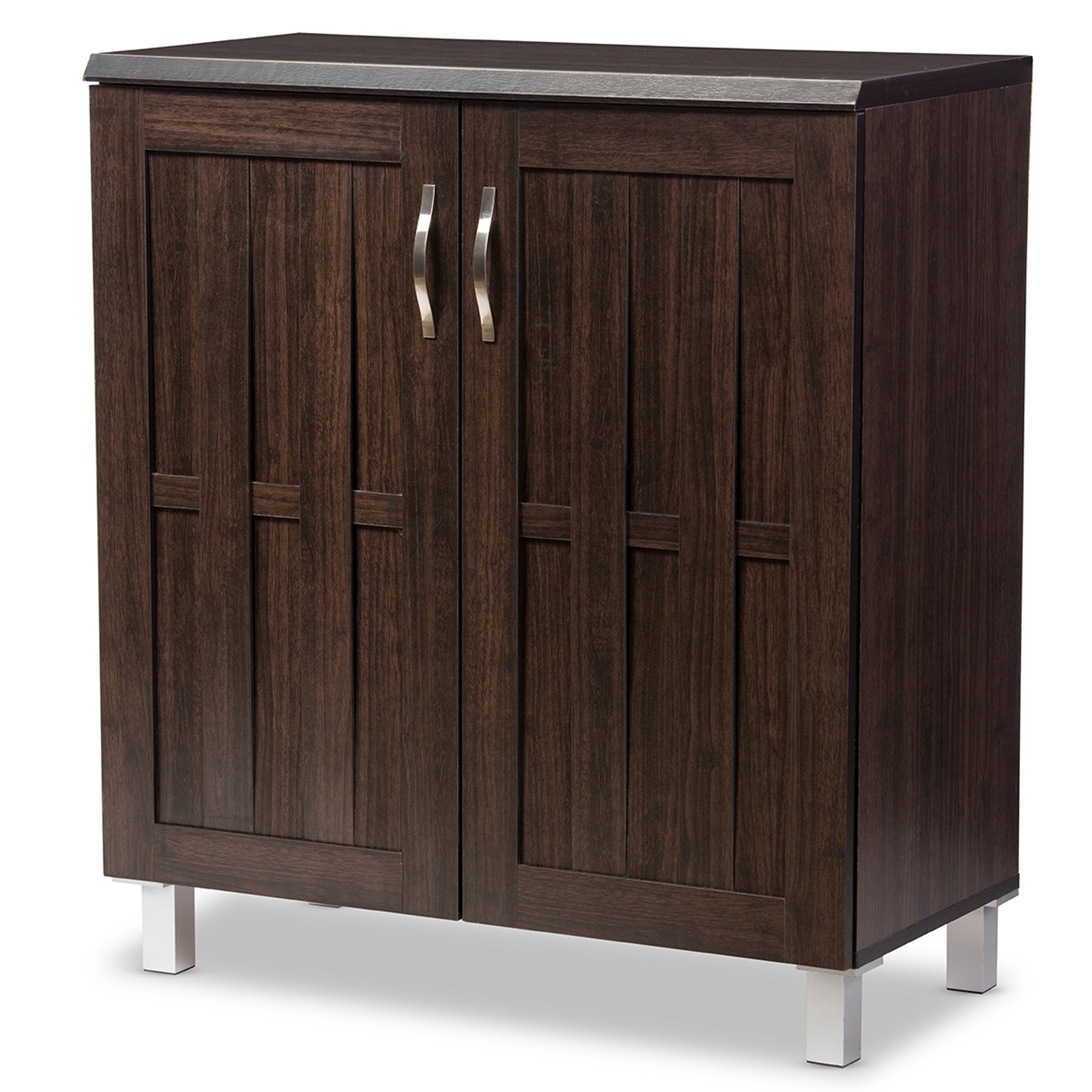Baxton Studio Excel Modern and Contemporary Dark Brown Sideboard Storage Cabinet