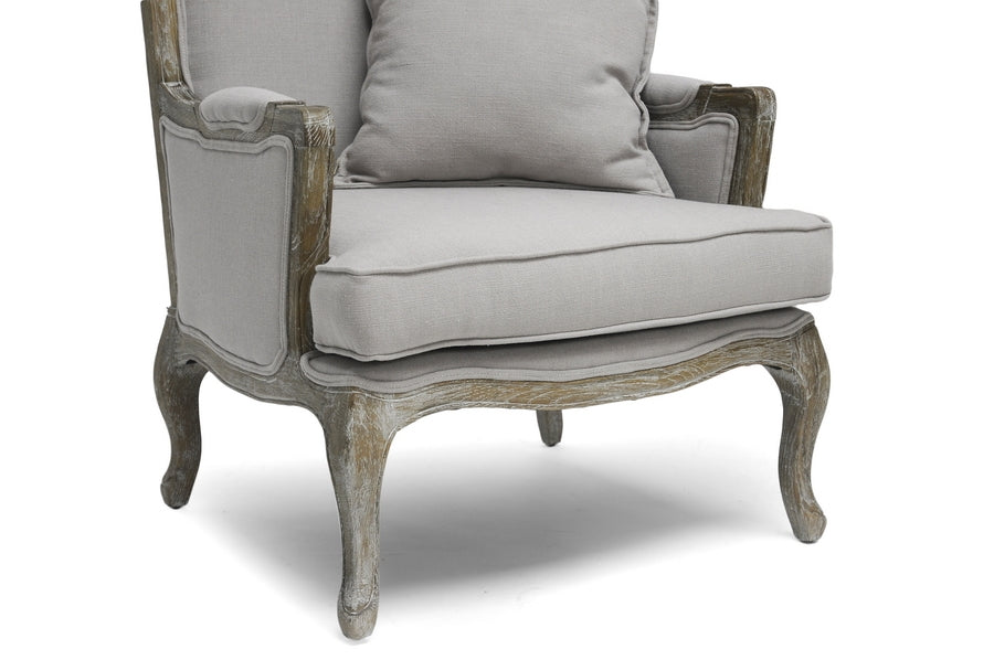 Baxton Studio Constanza Classic Antiqued French Accent Chair