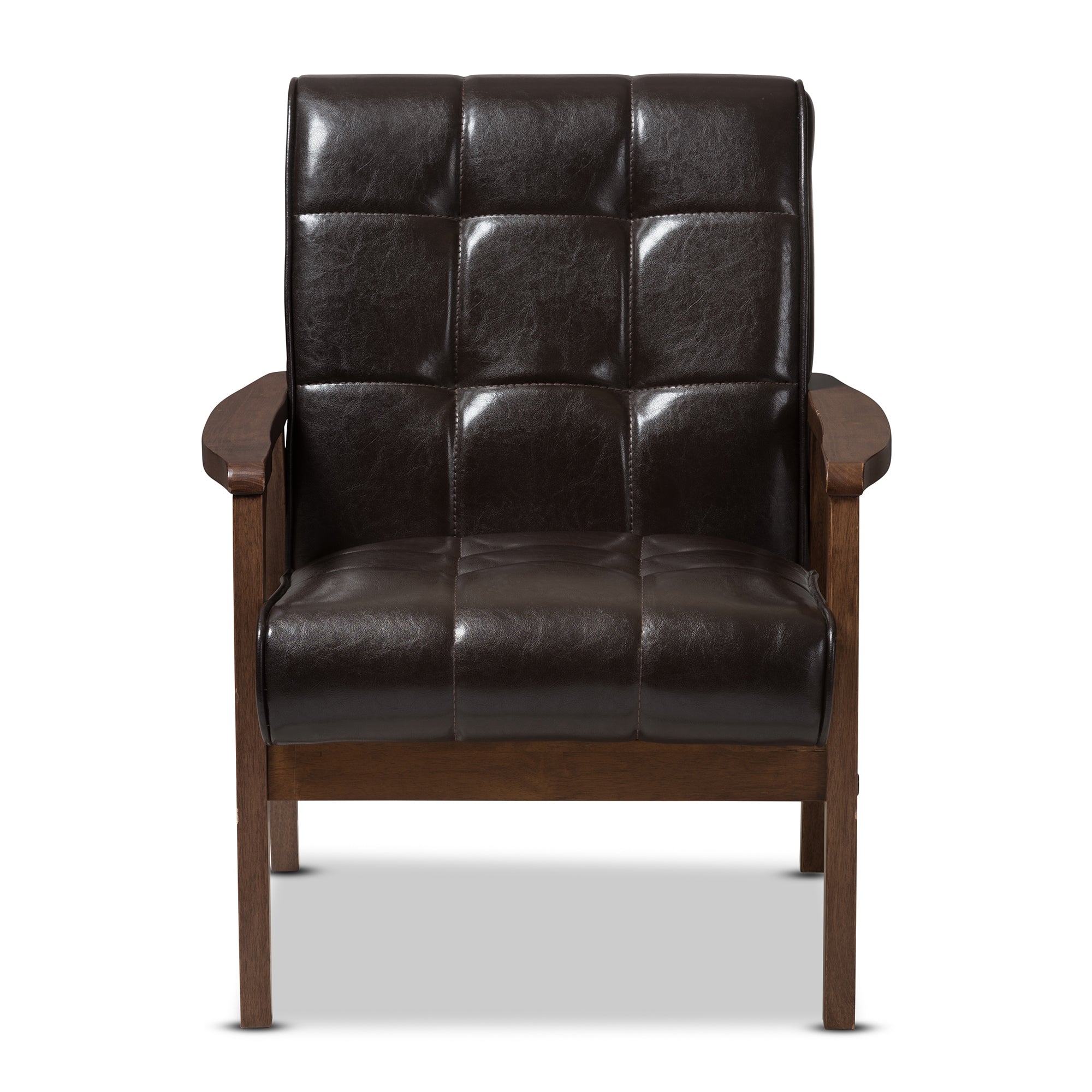 Baxton Studio Mid-Century Masterpieces Club Chair-Brown