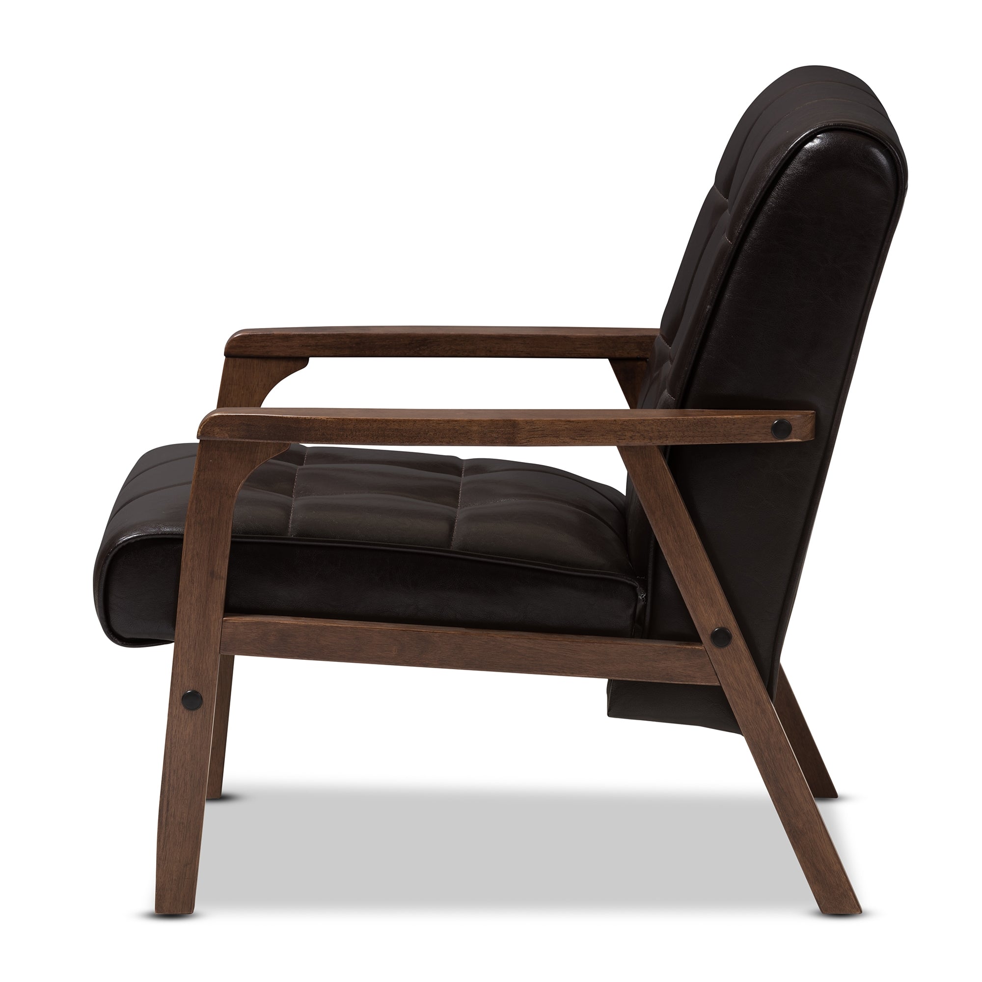 Baxton Studio Mid-Century Masterpieces Club Chair-Brown