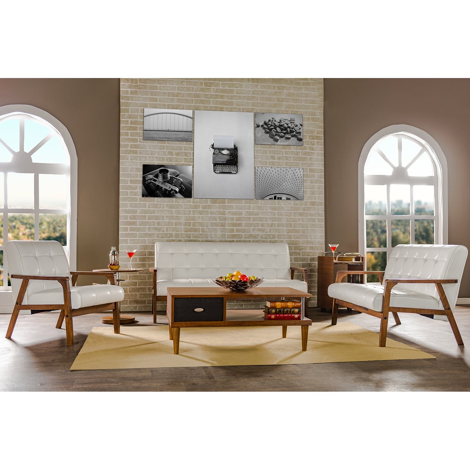 Baxton Studio Baxton Studio Mid-Century Masterpieces Club Chair - White