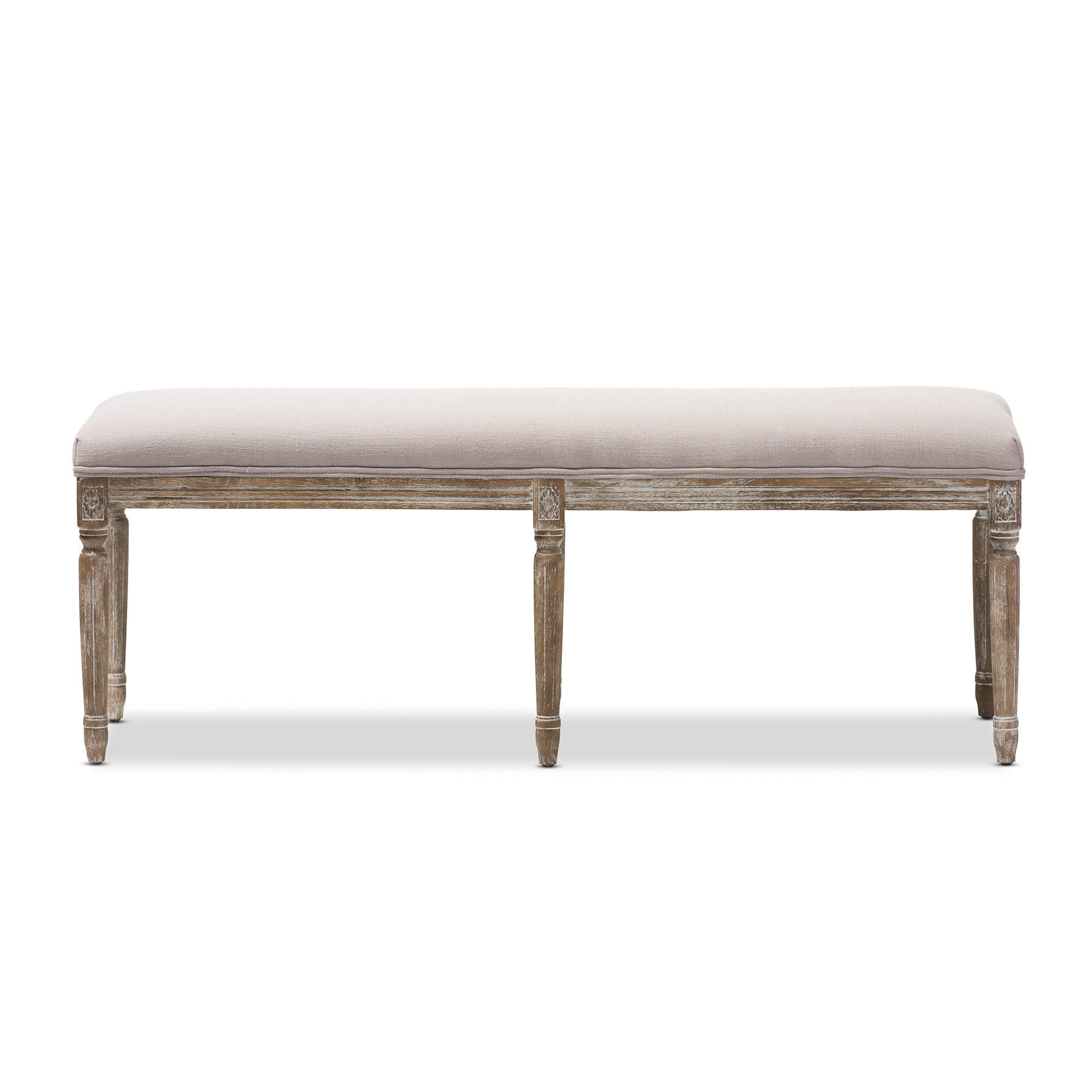 Baxton Studio Clairette Wood Traditional French Bench